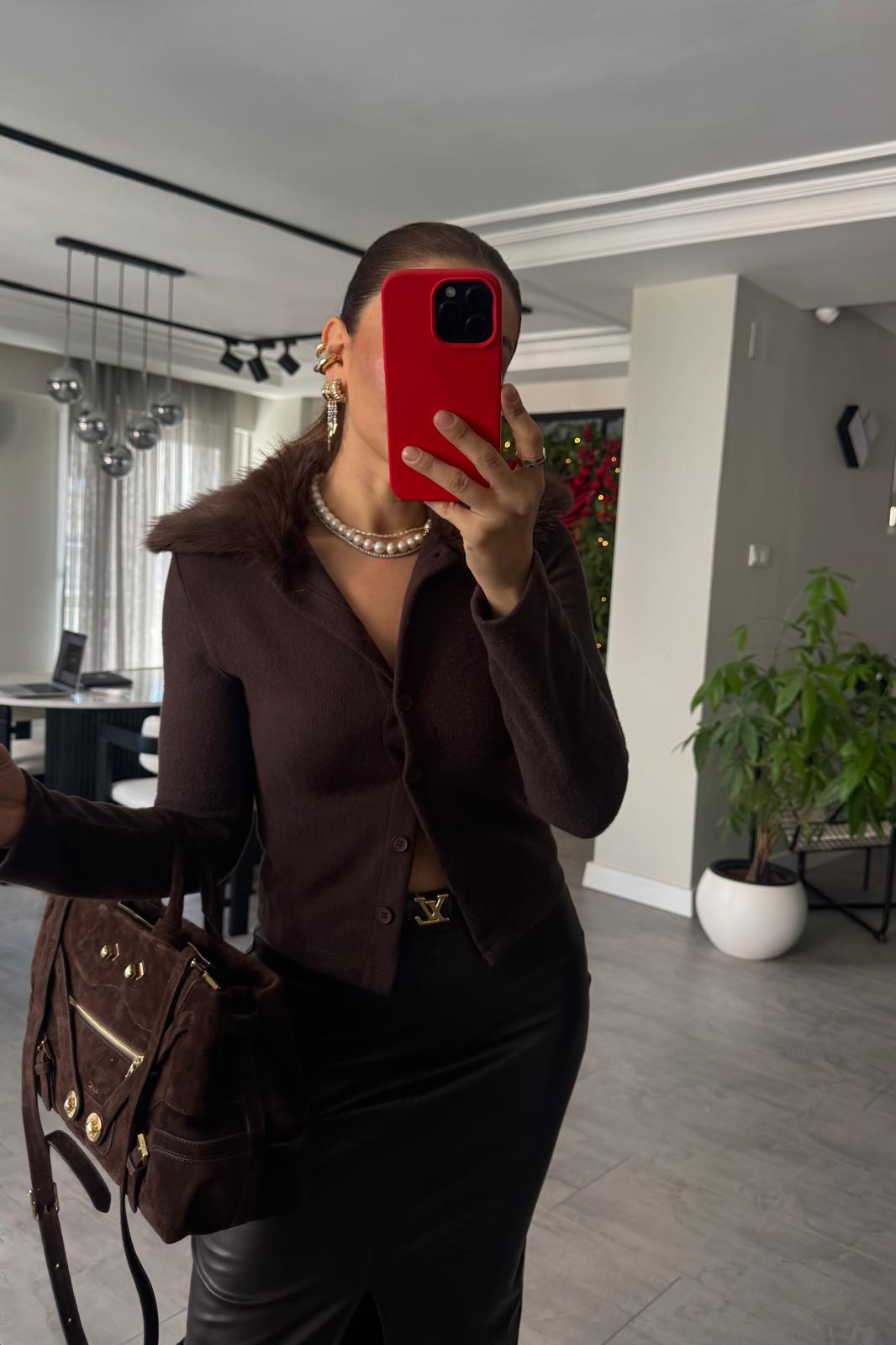 YAKASI KÜRKLÜ FİTİLLİ HIRKA/10531