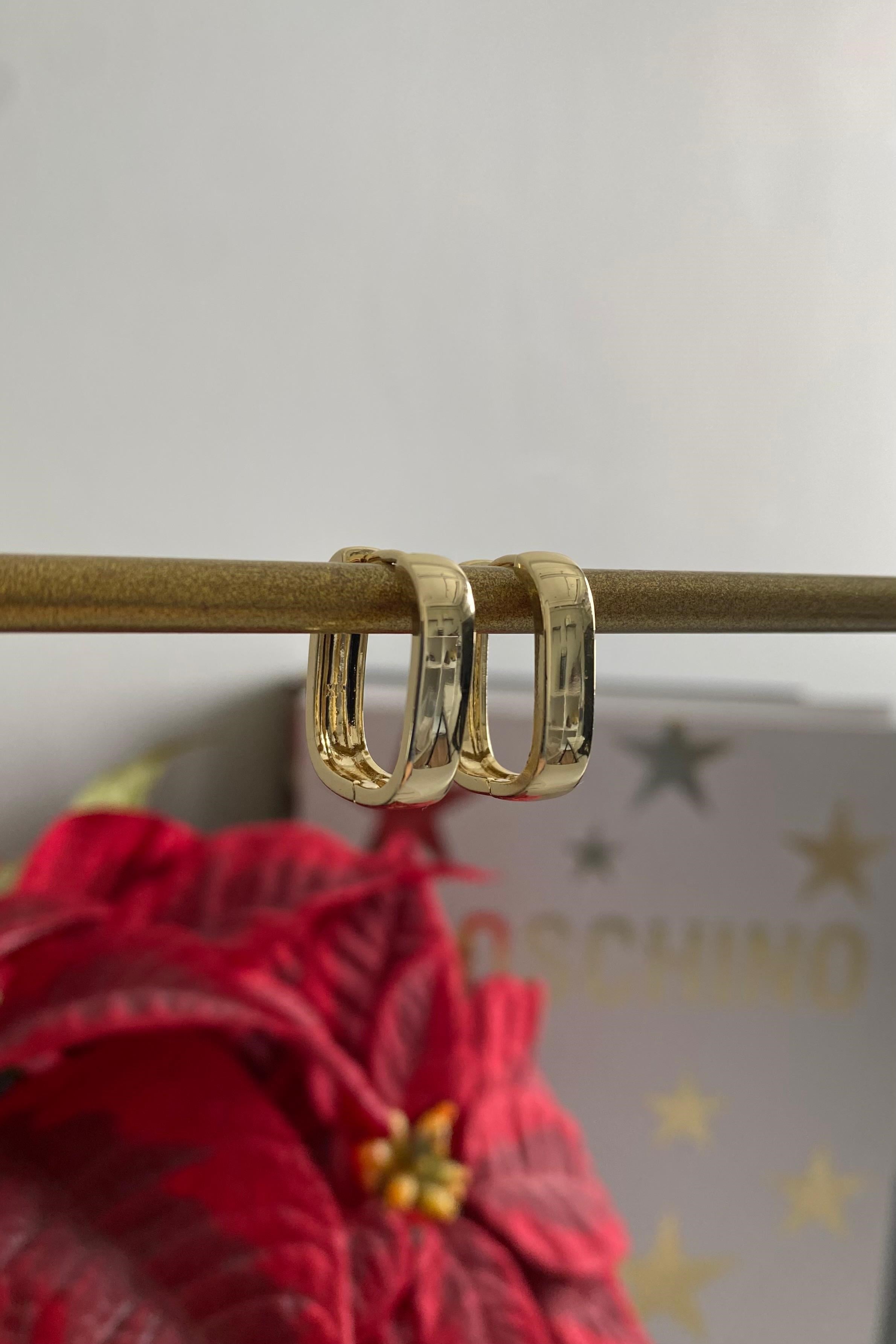 OVAL-DİKDÖRTGEN HALKA KÜPE 2cm