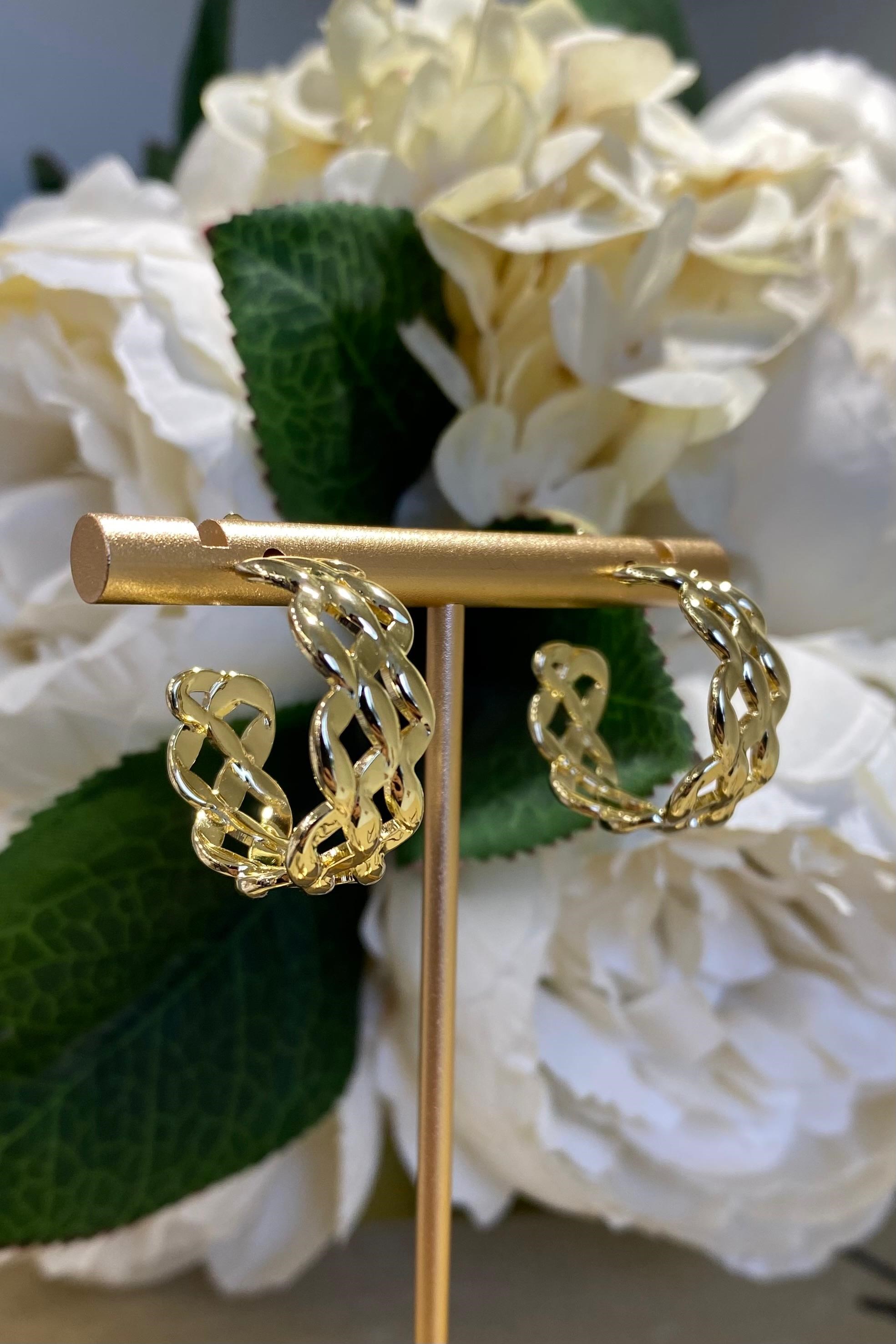 KALIN ÖRGÜ HALKA KÜPE 2.2CM