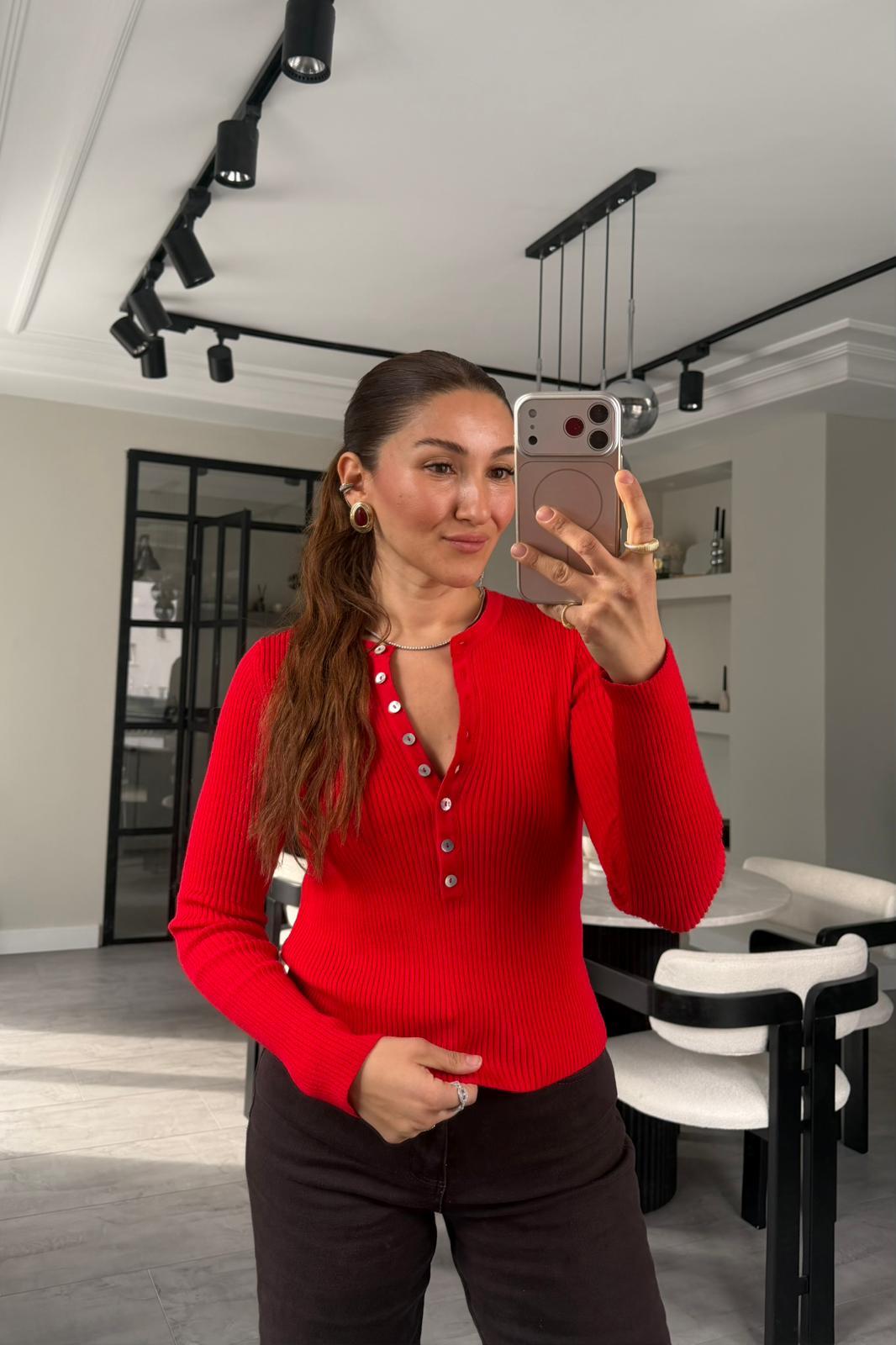 ÖNÜ DÜĞMELİ FİTİLLİ KAZAK/1162