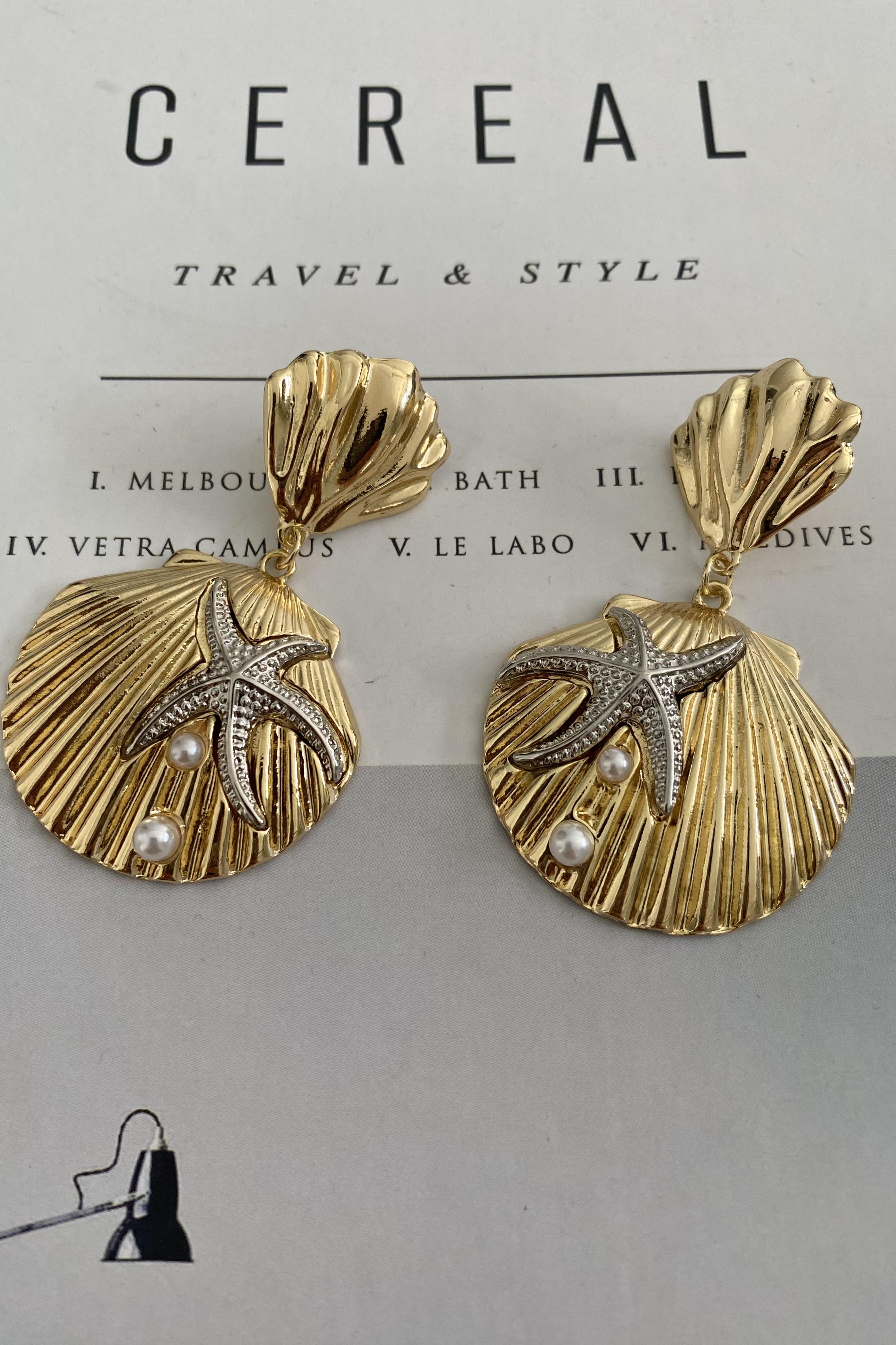 DENİZ YILDIZI İSTİRİDYE KÜPE