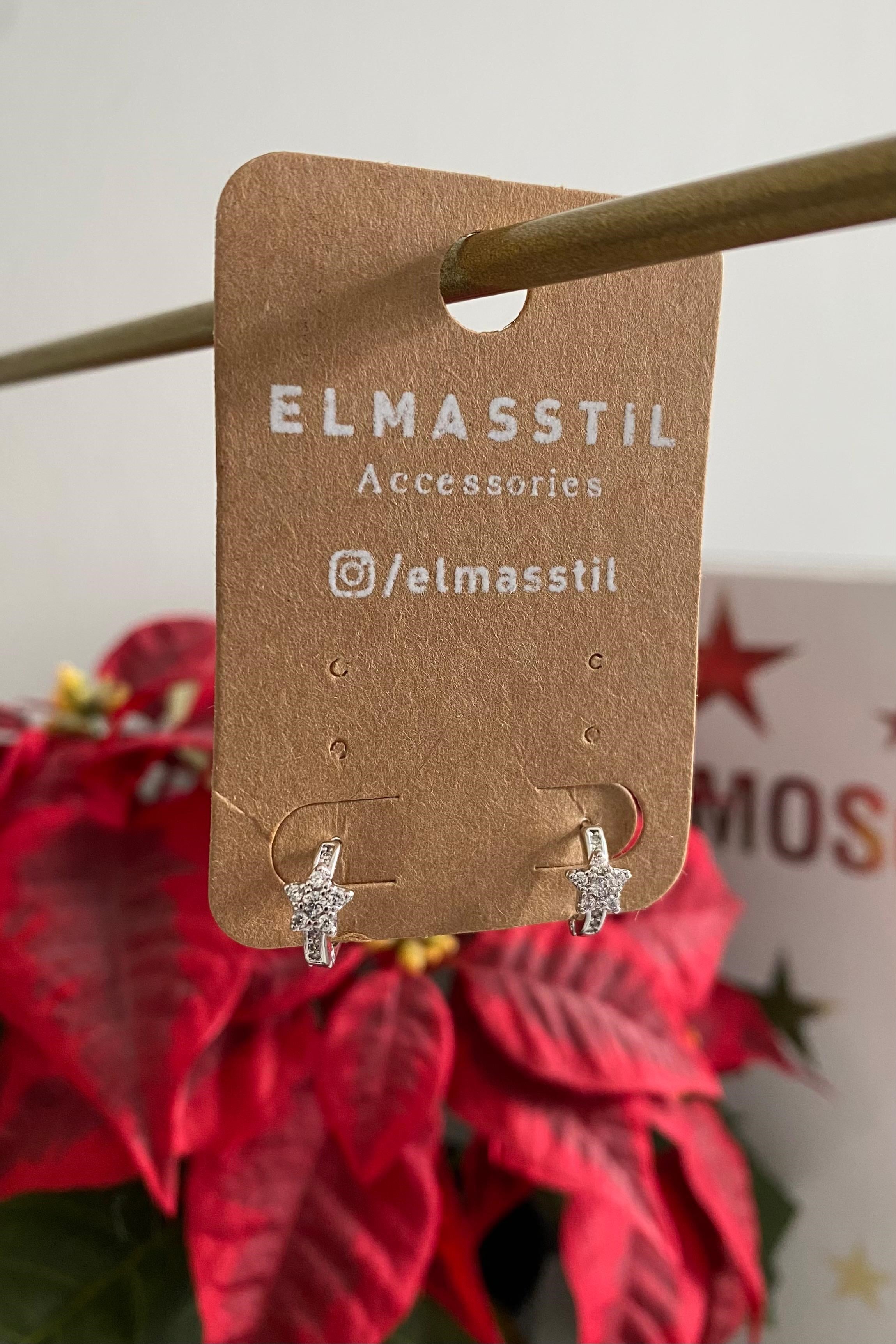 YILDIZ TAŞLI HALKA KÜPE 1CM