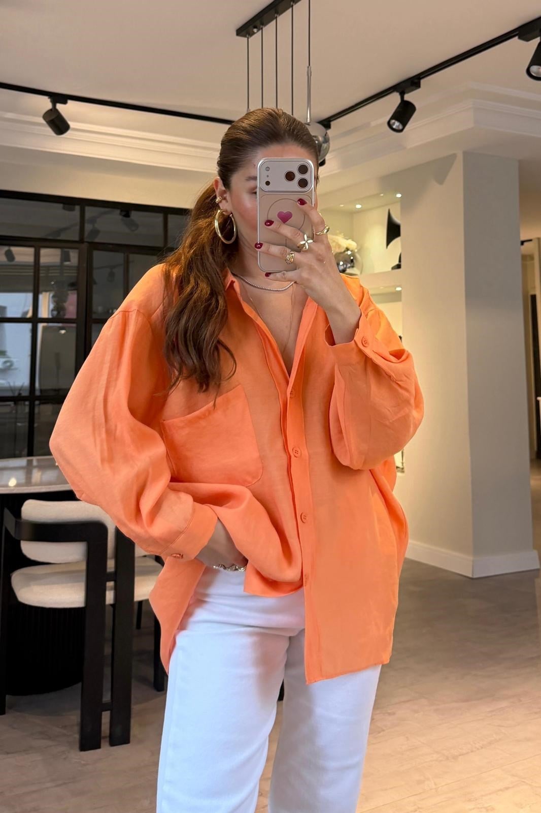 OMUZU DÜŞÜK OVERSIZE GÖMLEK/4612