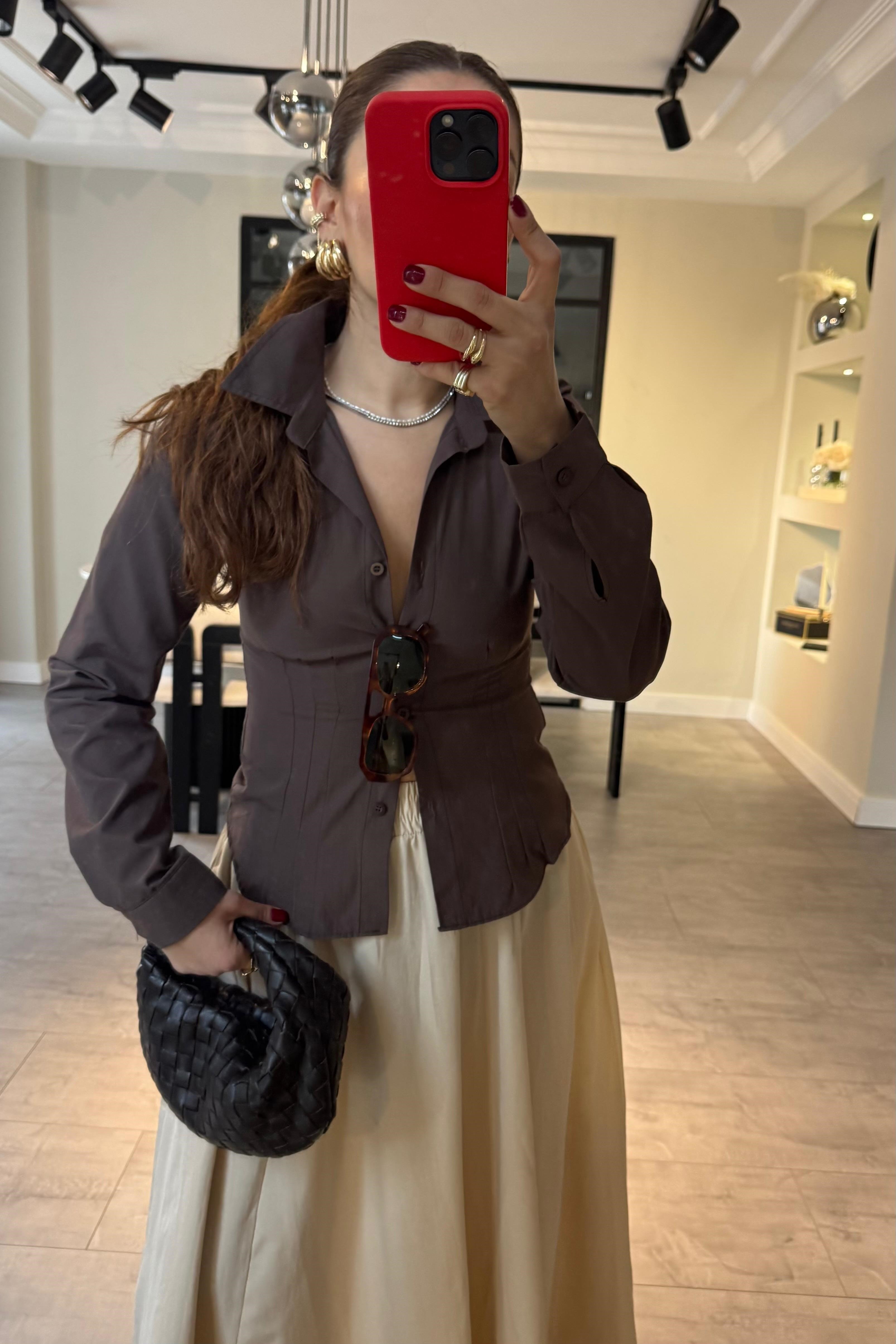 BELDEN OTURMALI SLİM GÖMLEK/664