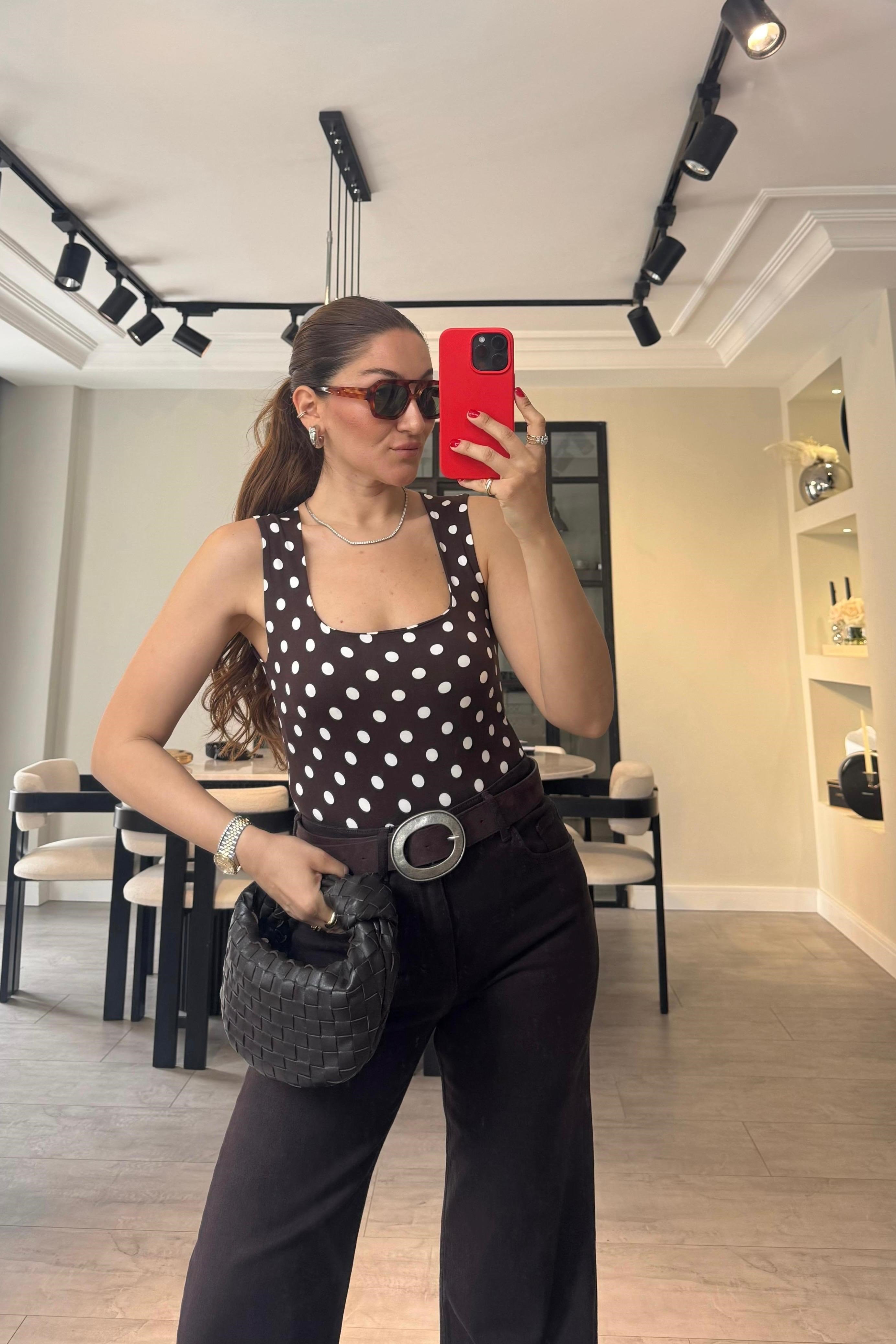 KATİA KARE YAKA PUANLI BODYSUİT