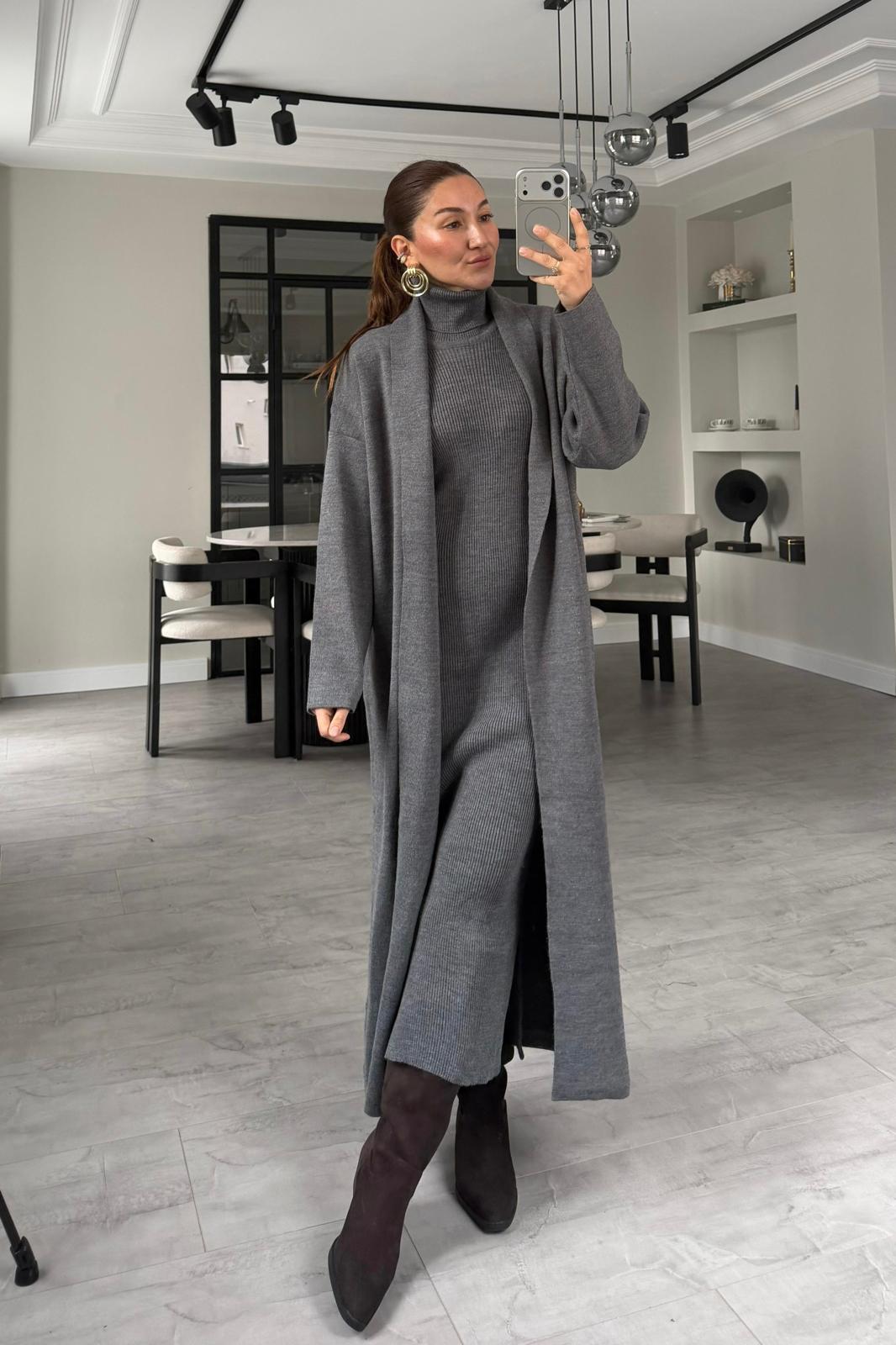 BOĞAZLI TRİKO ELBİSE 2Lİ TAKIM/10117