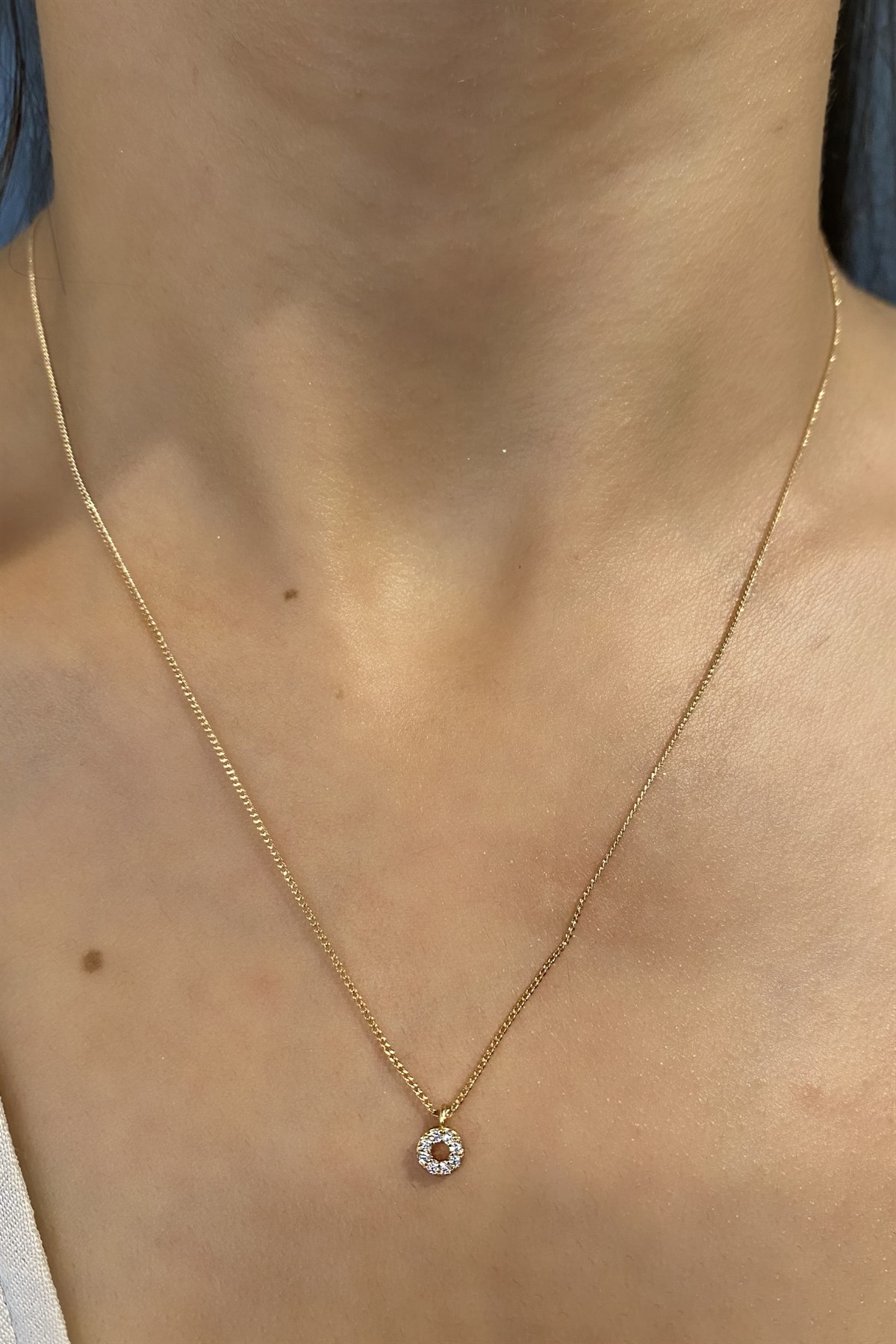 MİNİ HALKA UÇLU KOLYE