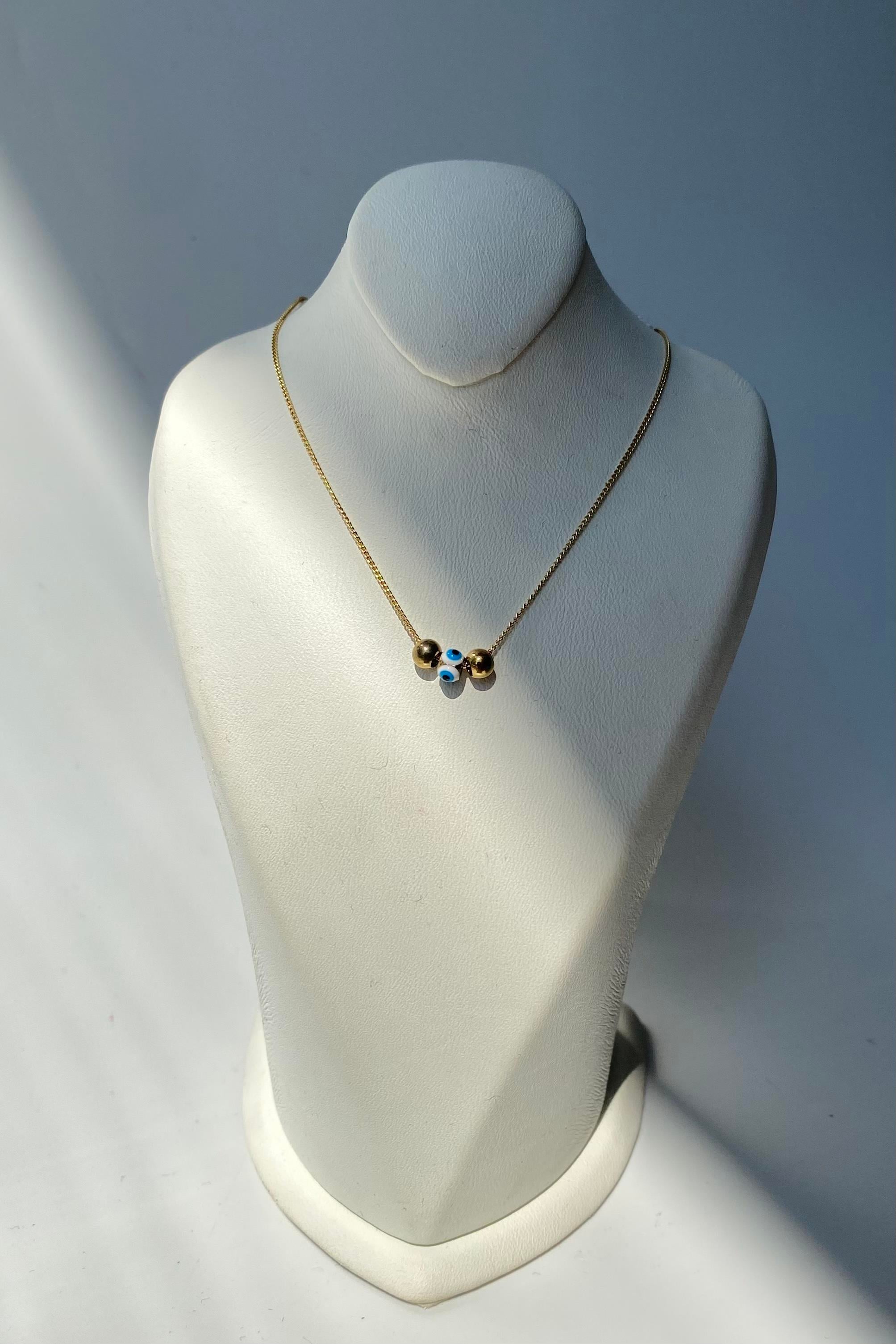 NAZAR BONCUKLU MİNİ TOPÇUK KOLYE