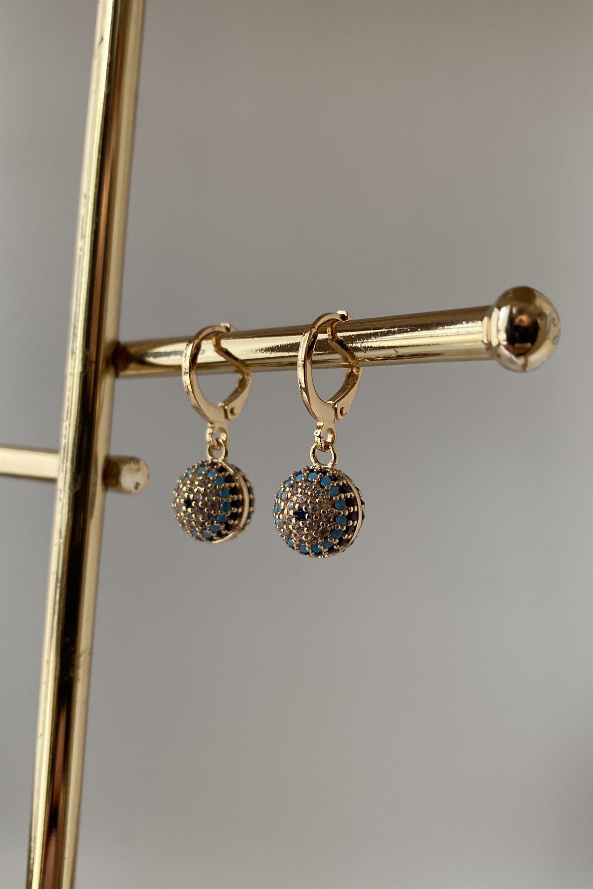 NAZAR BONCUKLU SARKINTILI HALKA KÜPE