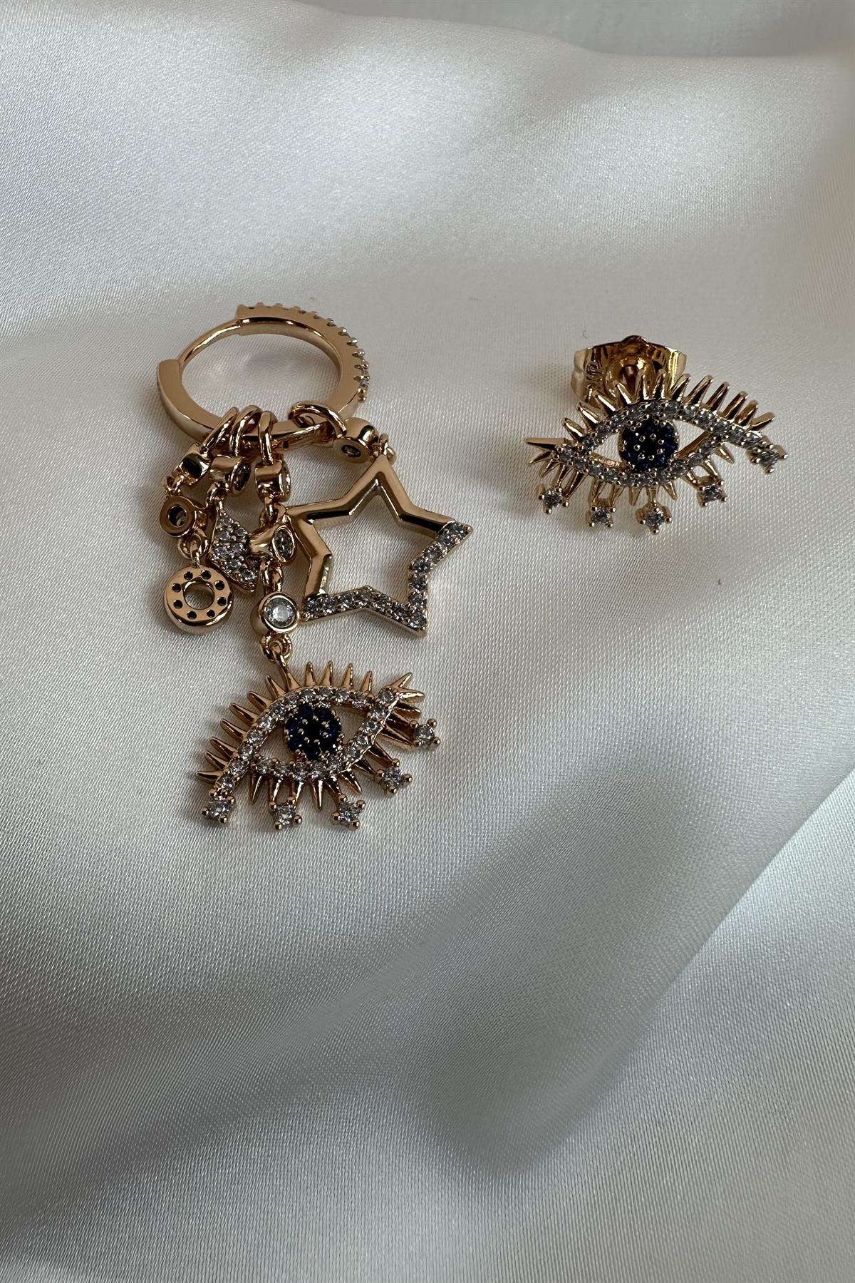 NAZAR GÖZLÜ MODEL ŞANS KÜPESİ