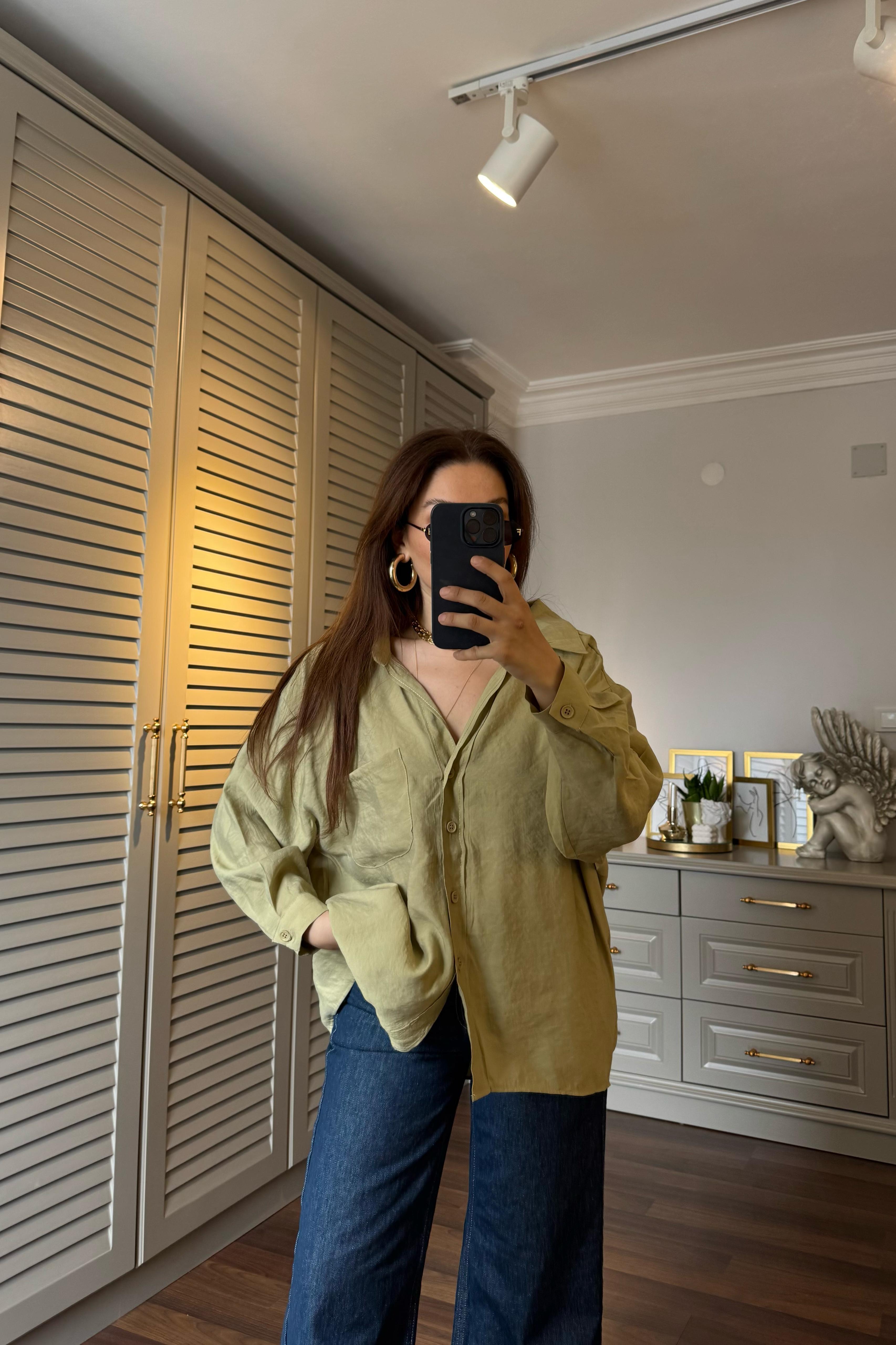 OMUZU DÜŞÜK OVERSIZE GÖMLEK/4612