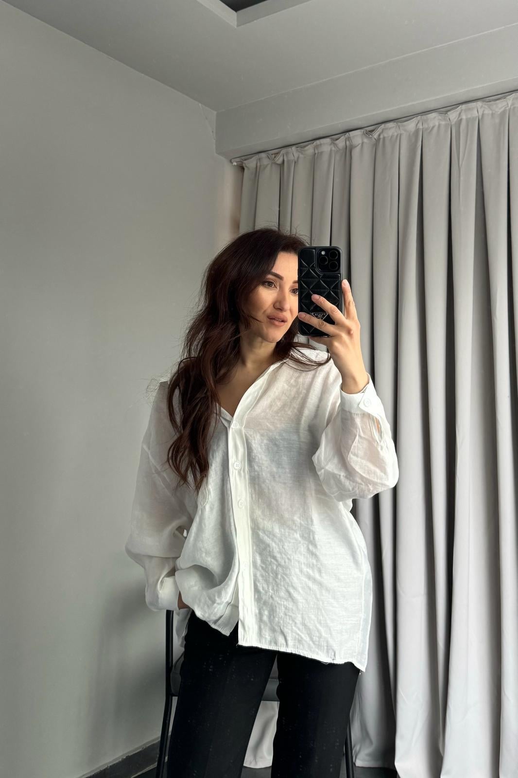OMUZU DÜŞÜK OVERSIZE GÖMLEK/4612
