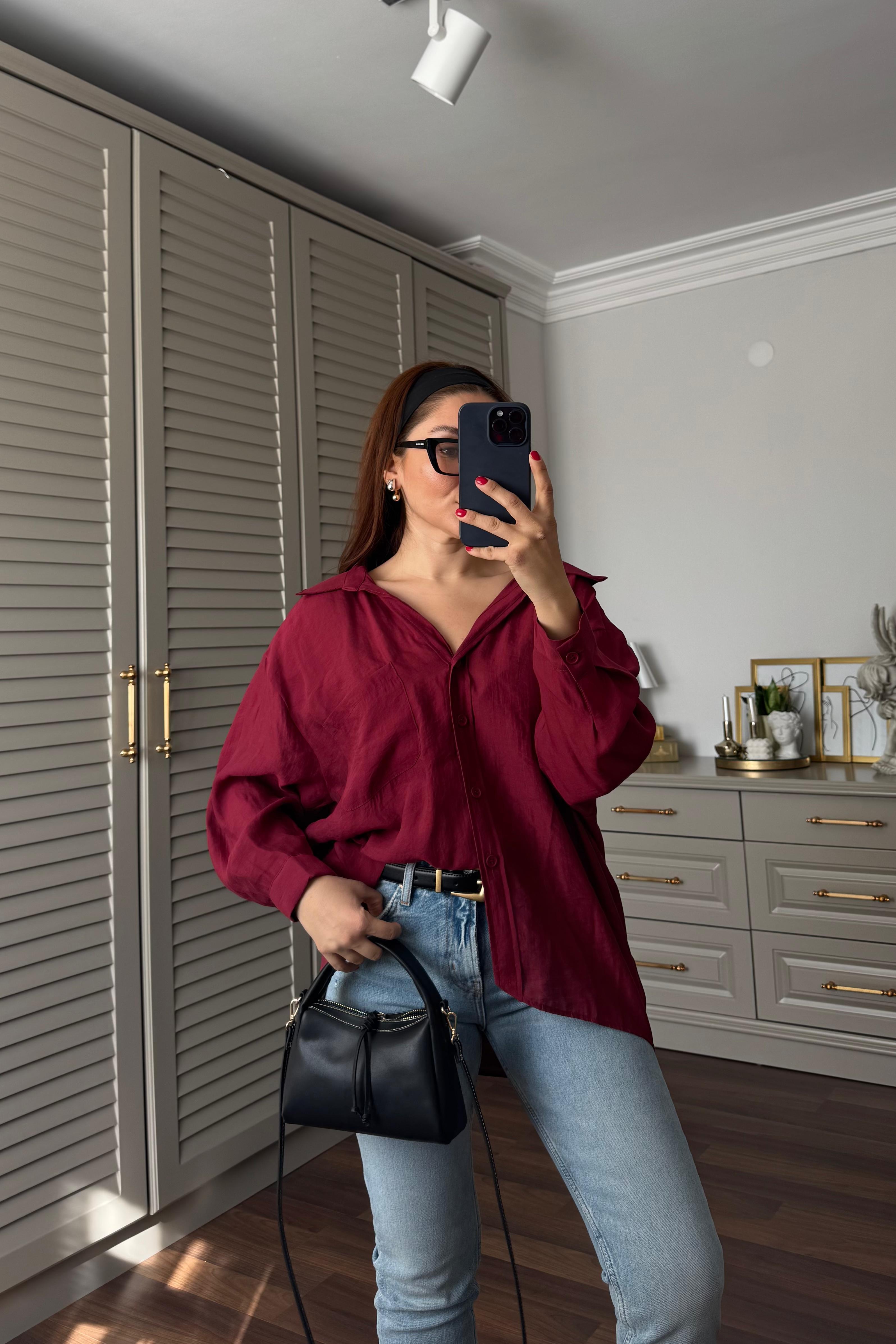 OMUZU DÜŞÜK OVERSIZE GÖMLEK/4612