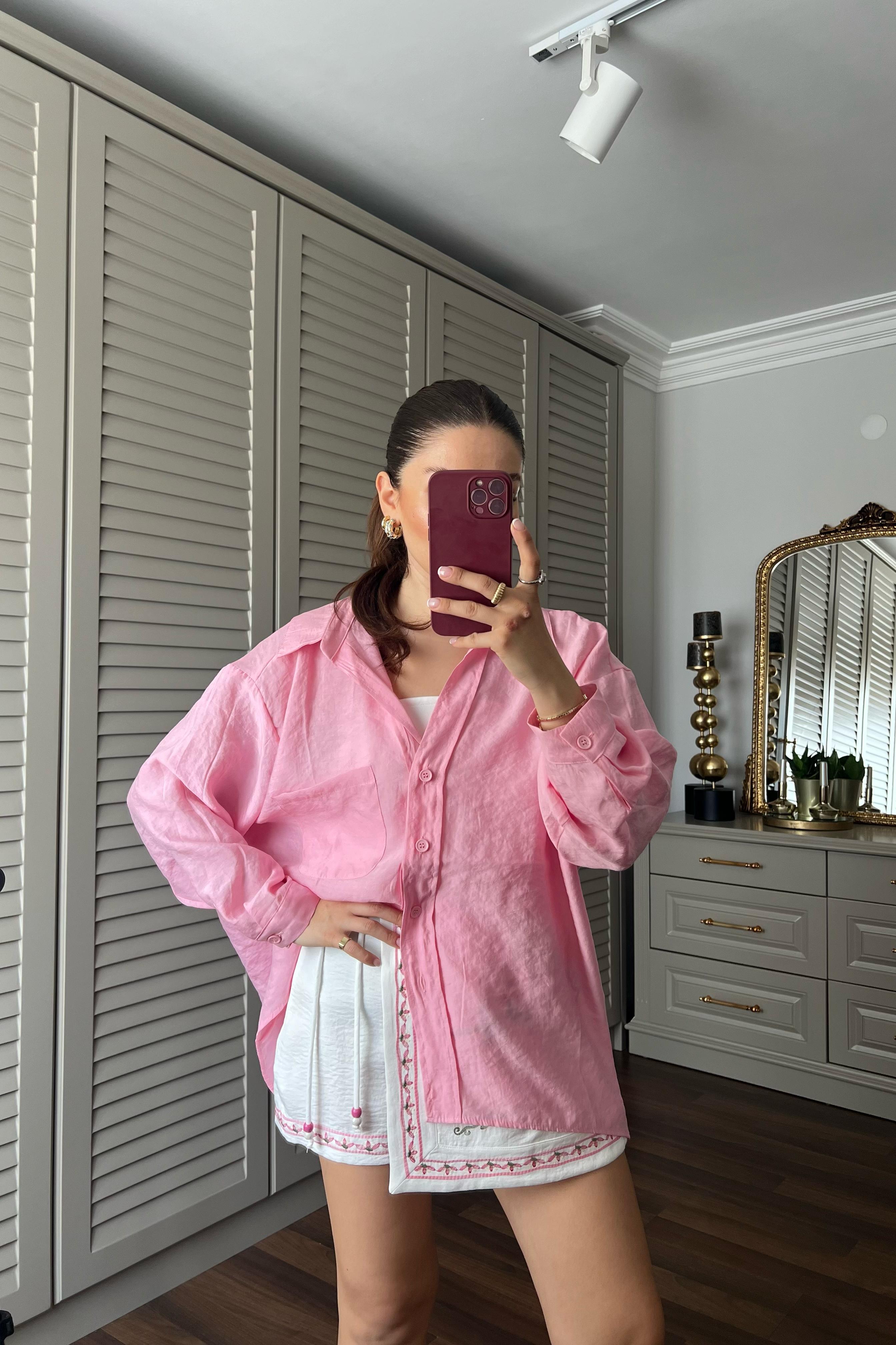 OMUZU DÜŞÜK OVERSIZE GÖMLEK/4612