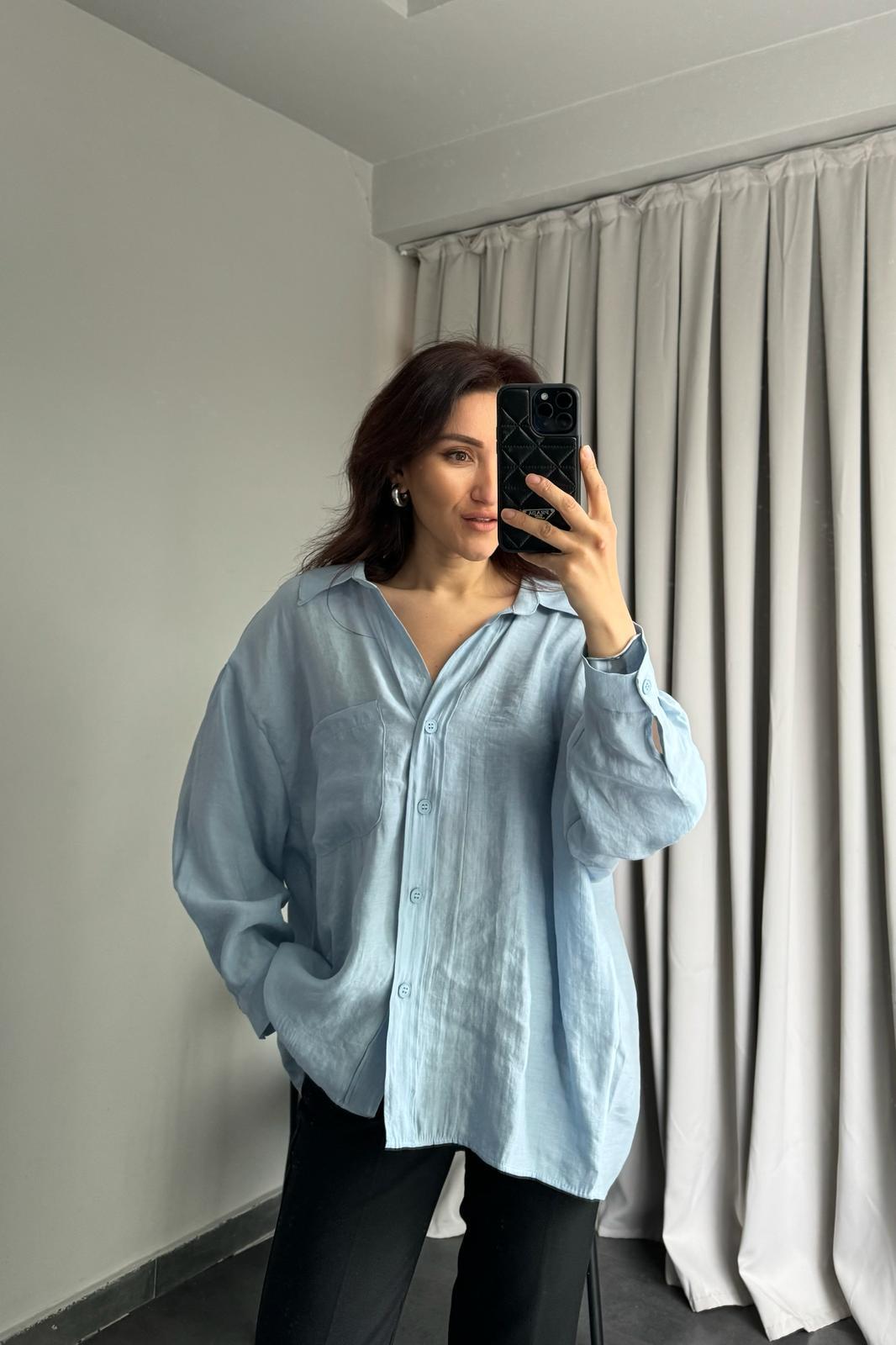 OMUZU DÜŞÜK OVERSIZE GÖMLEK/4612