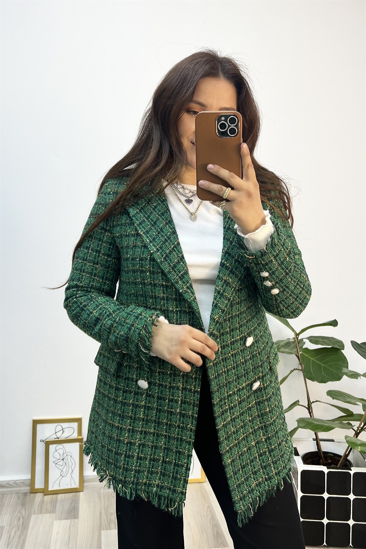 ÖNÜ DÜĞMELİ BLAZER CEKET/1103