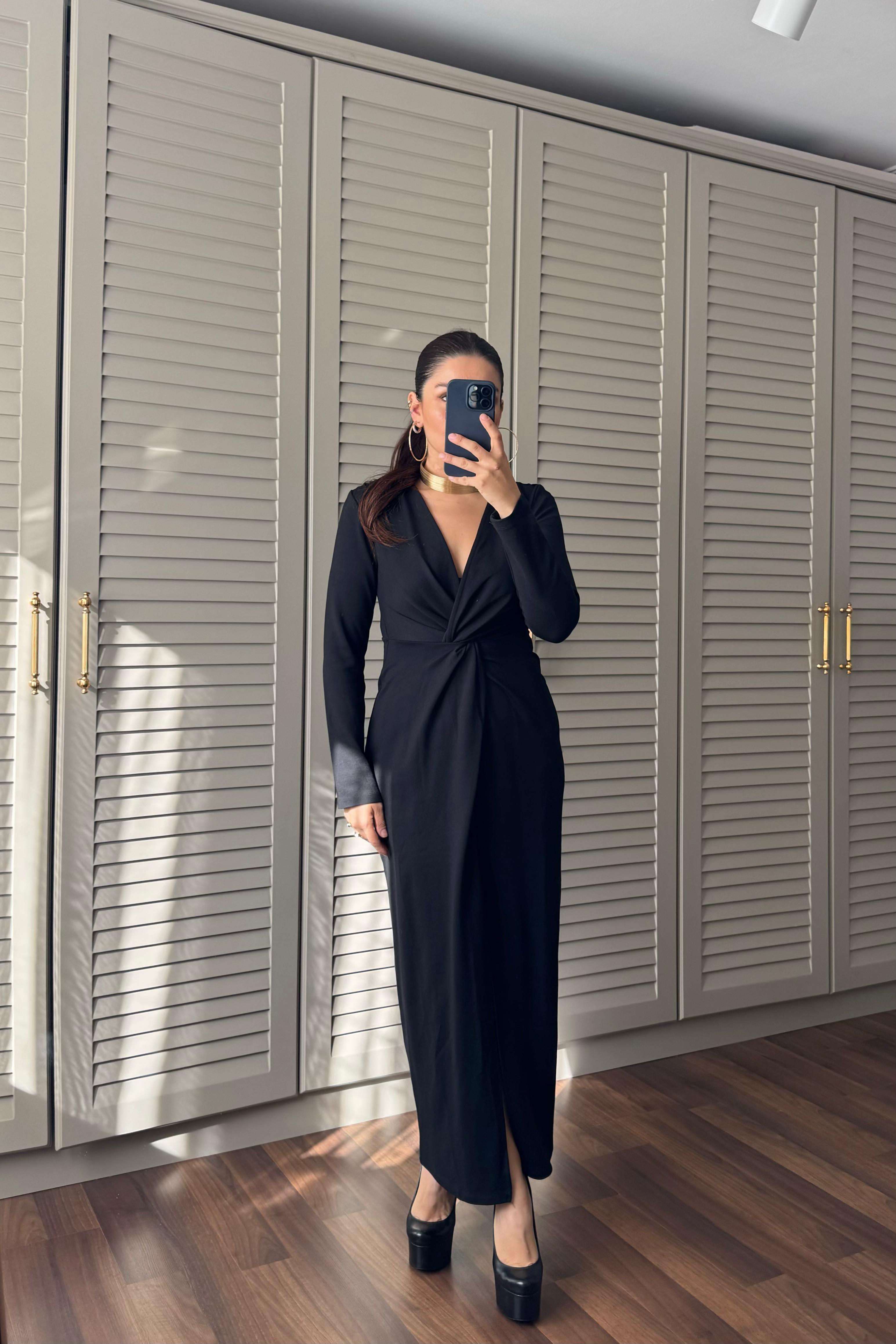 ÖNÜ DÜĞÜMLÜ ÇELİK ELBİSE/282069
