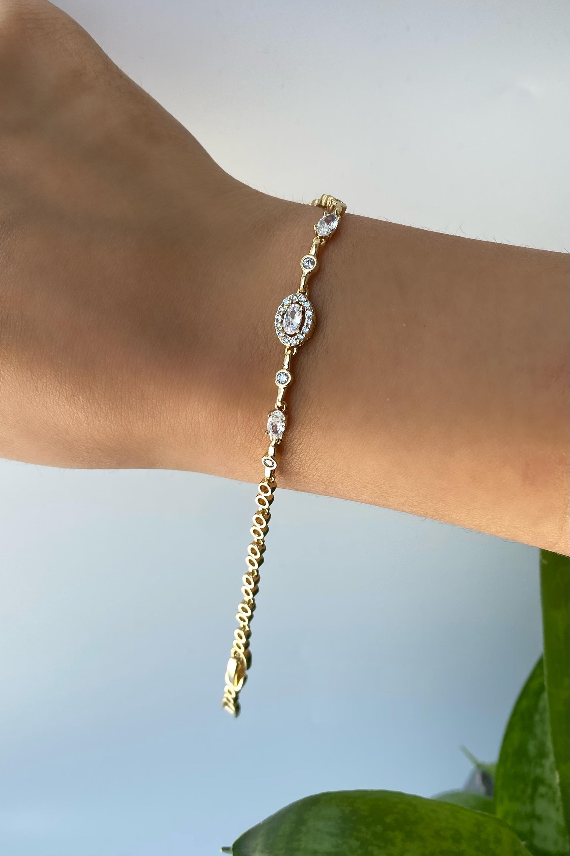 OVAL TAŞLI BİLEZİK