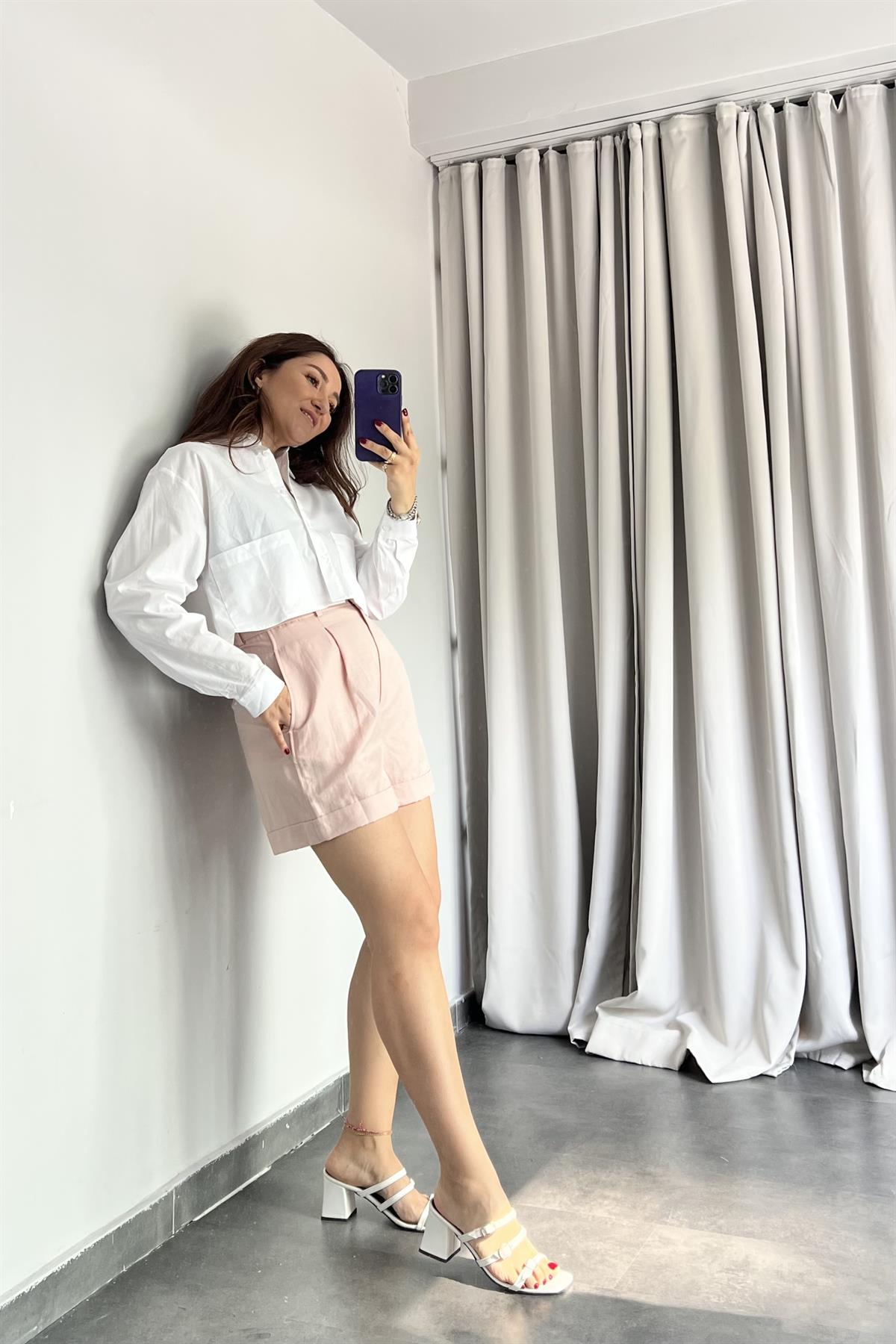 PAÇASI KATLI SATEN ŞORT