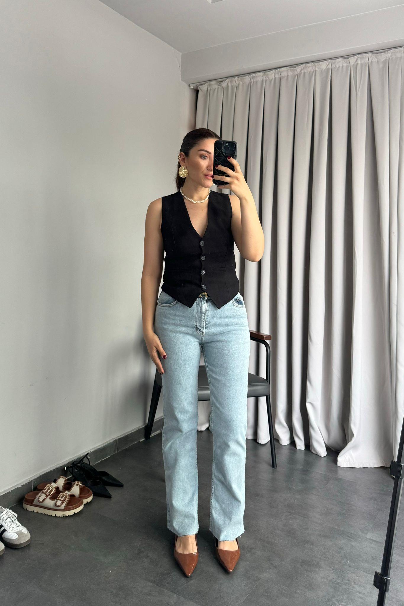 PAÇASI KESİK FLARE JEAN /2301