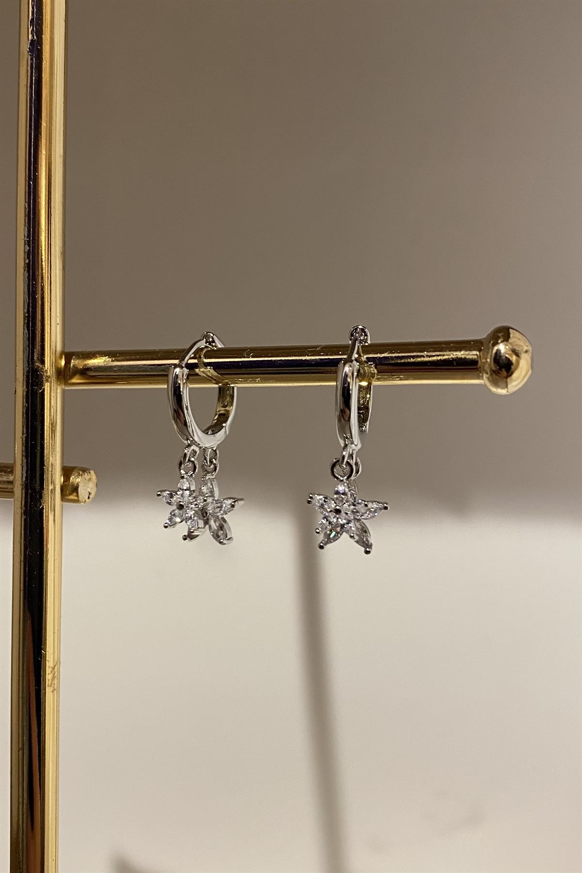 PAPATYA TAŞ SARKINTILI HALKA KÜPE 1,3cm