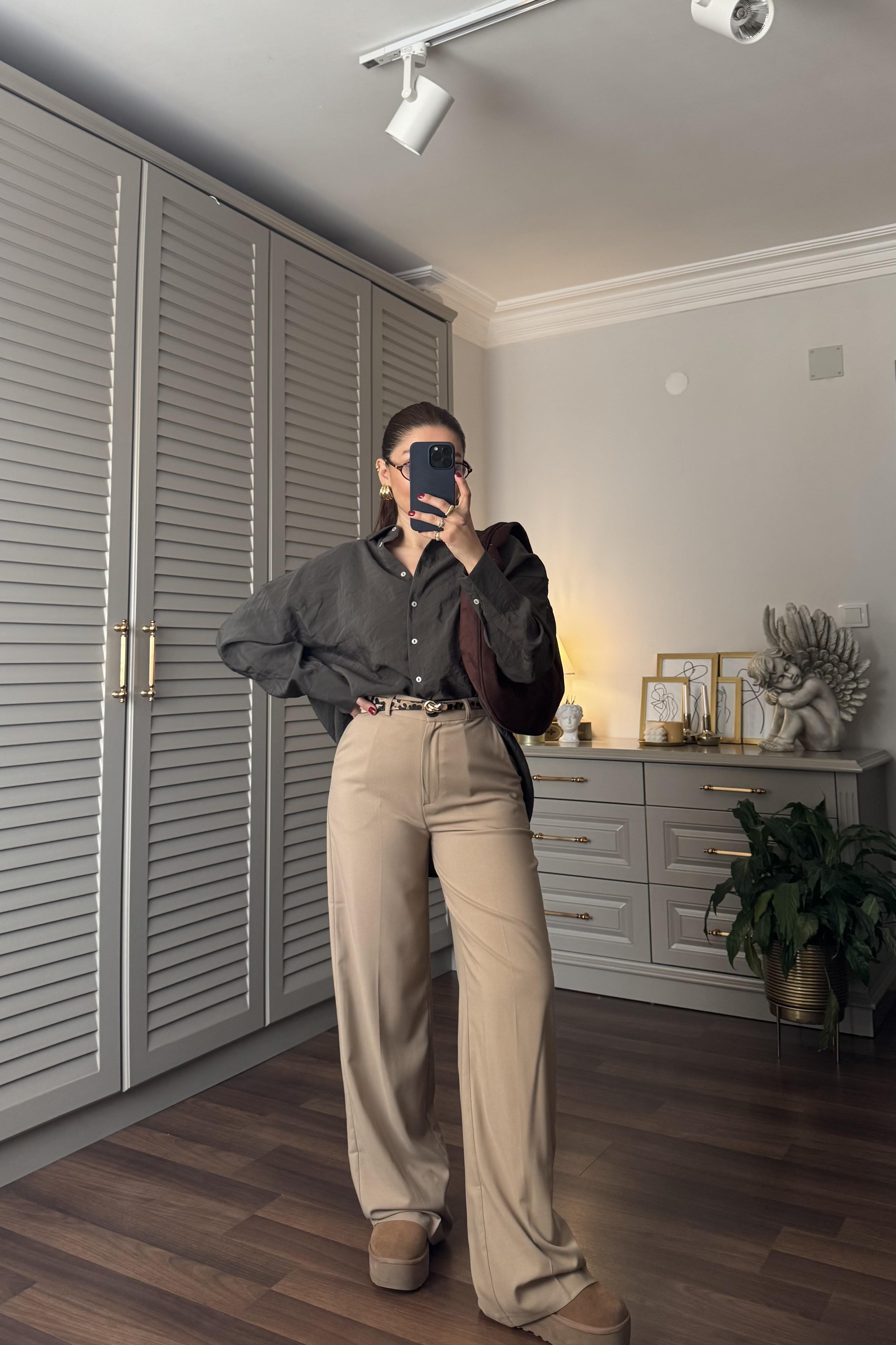 PİLESİZ CEPLİ PALAZZO PANTOLON/3015