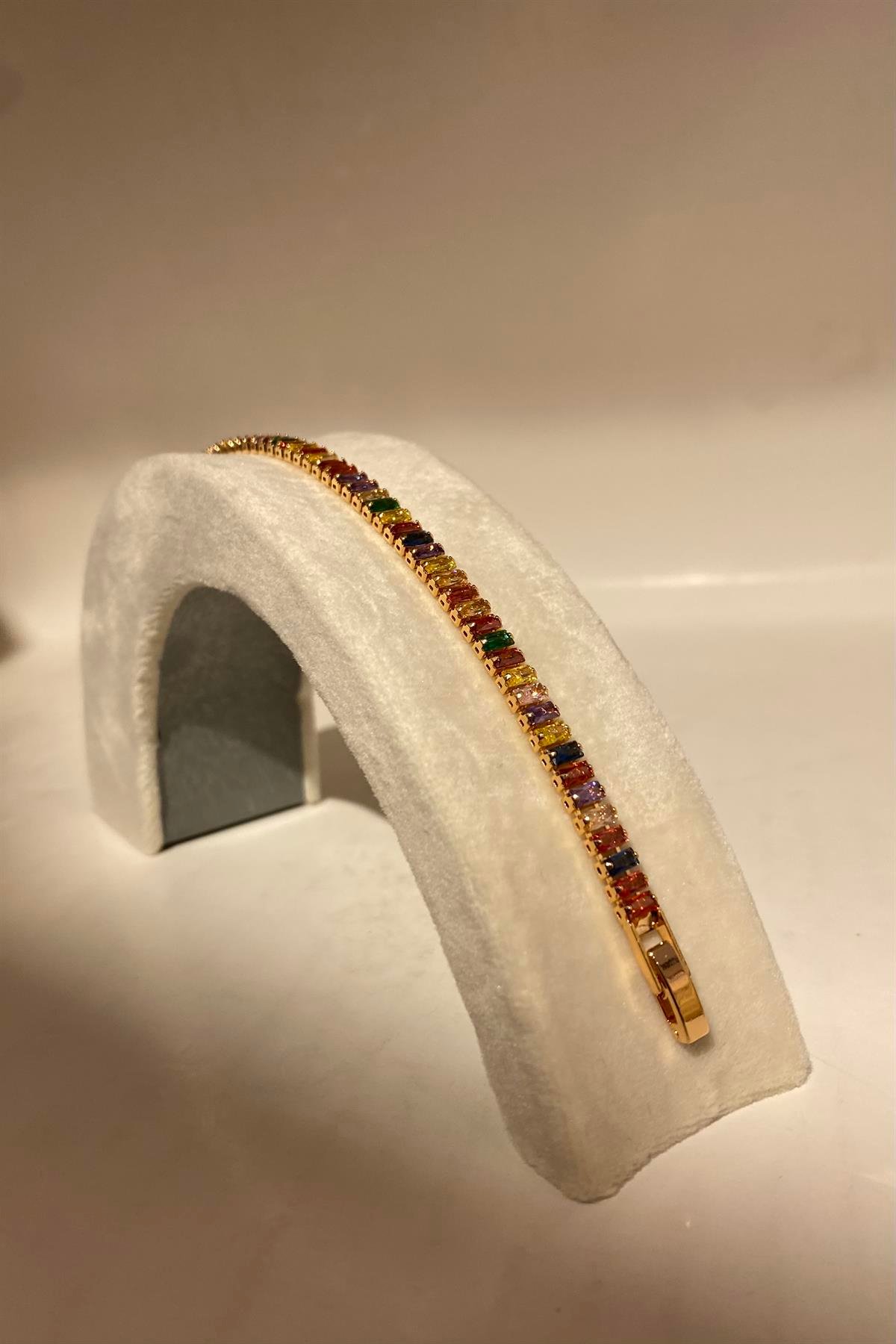 RENKLİ TAŞLI BAGET BİLEZİK 3mm
