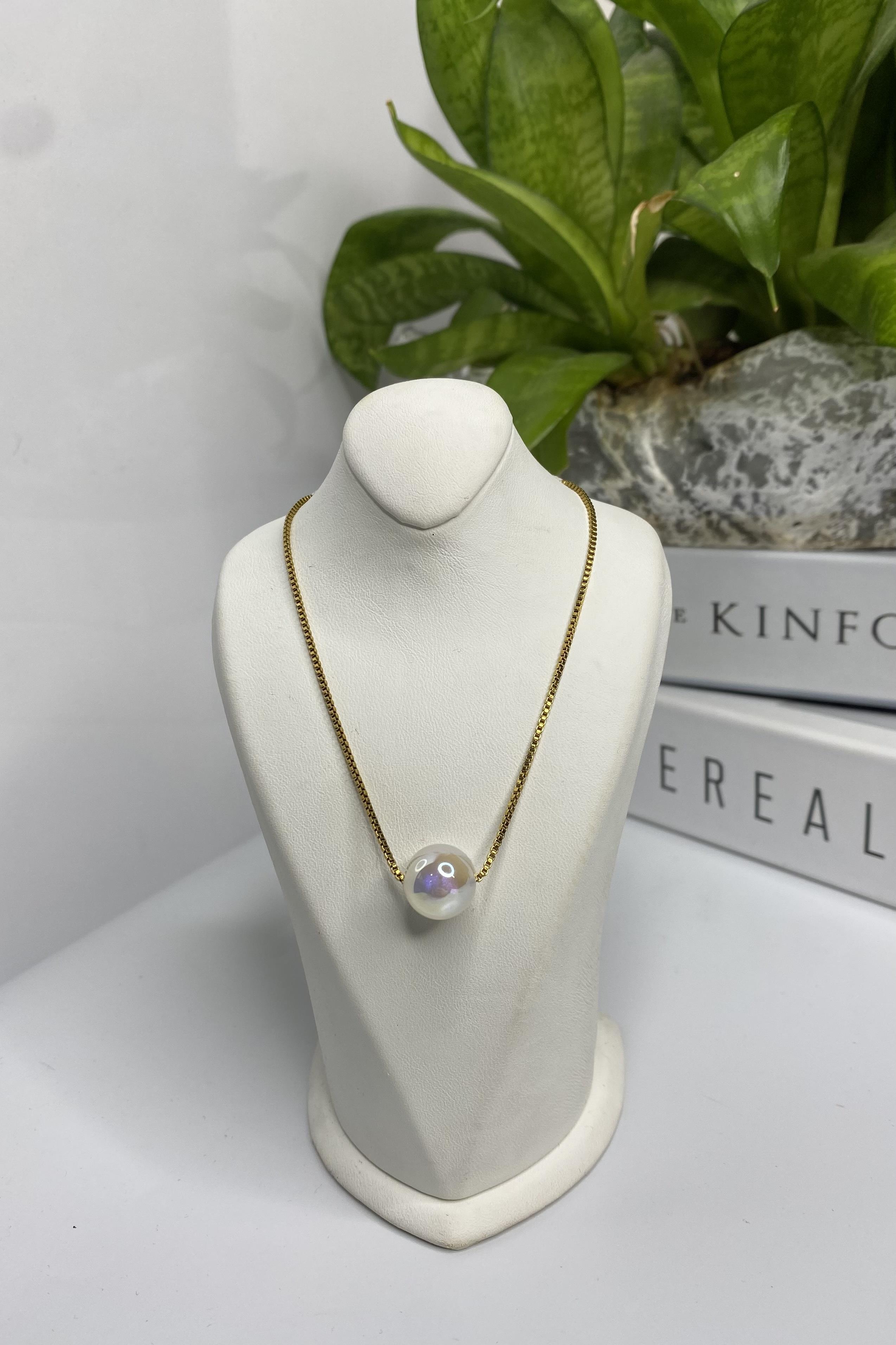 SEDEFLİ İNCİ TOP KOLYE