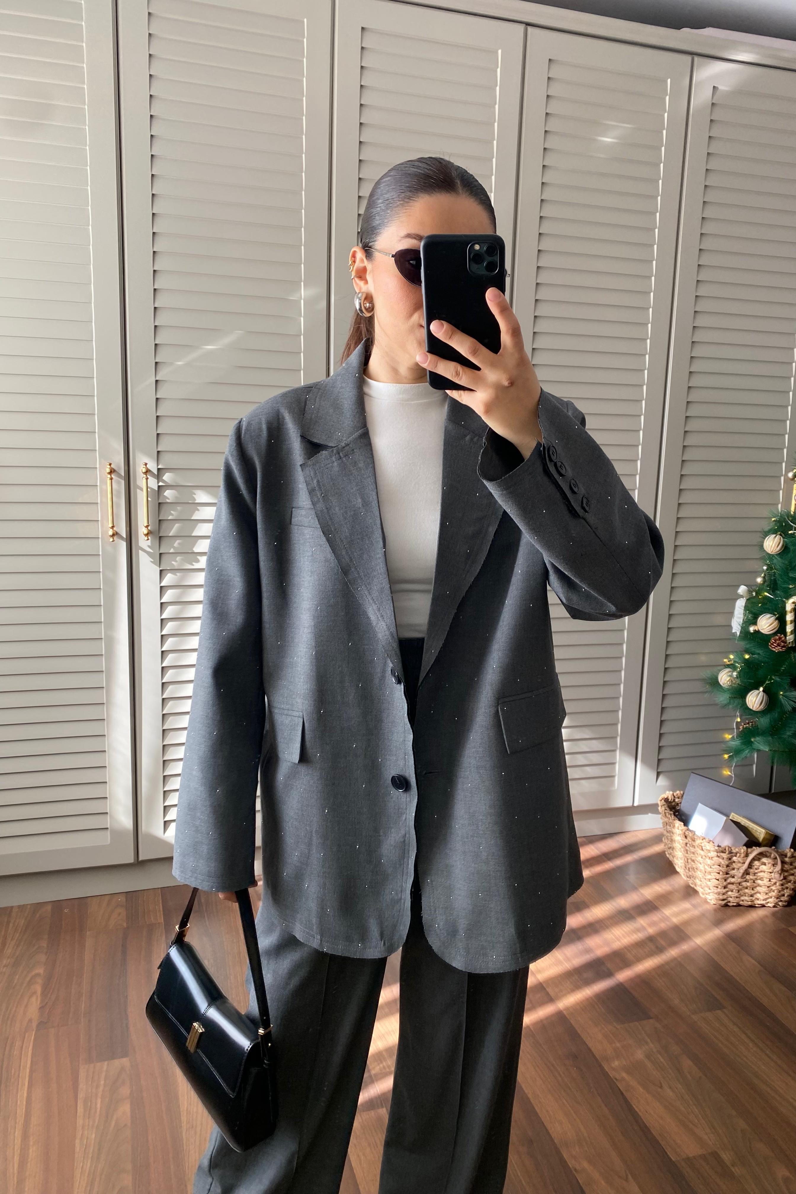 SERPME TAŞLI BLAZER CEKET/9524
