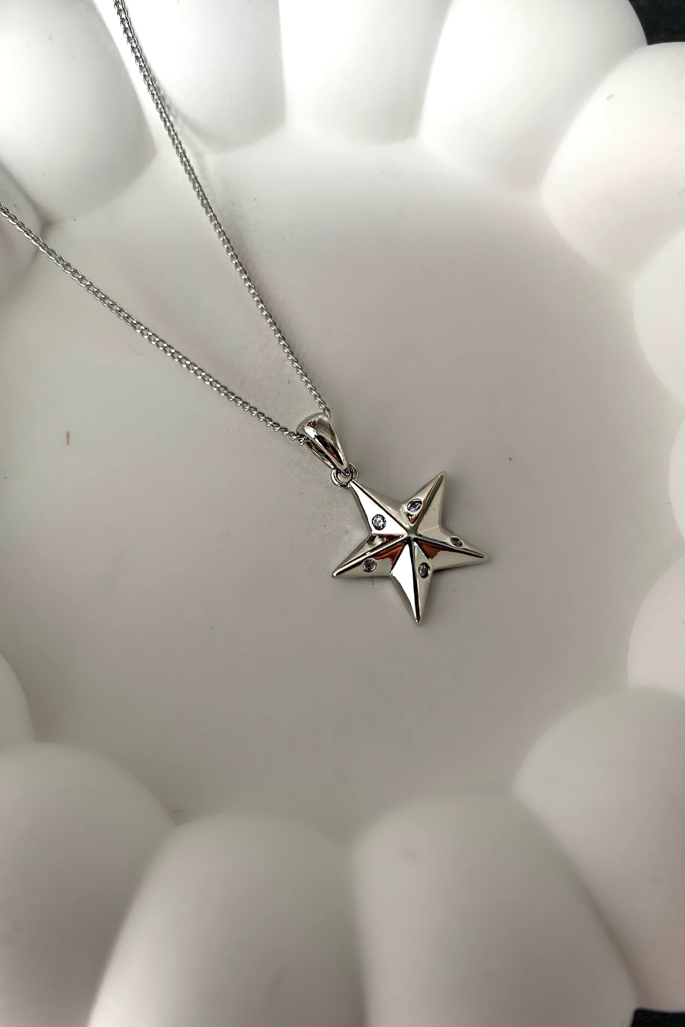 SERPME TAŞLI YILDIZ KOLYE