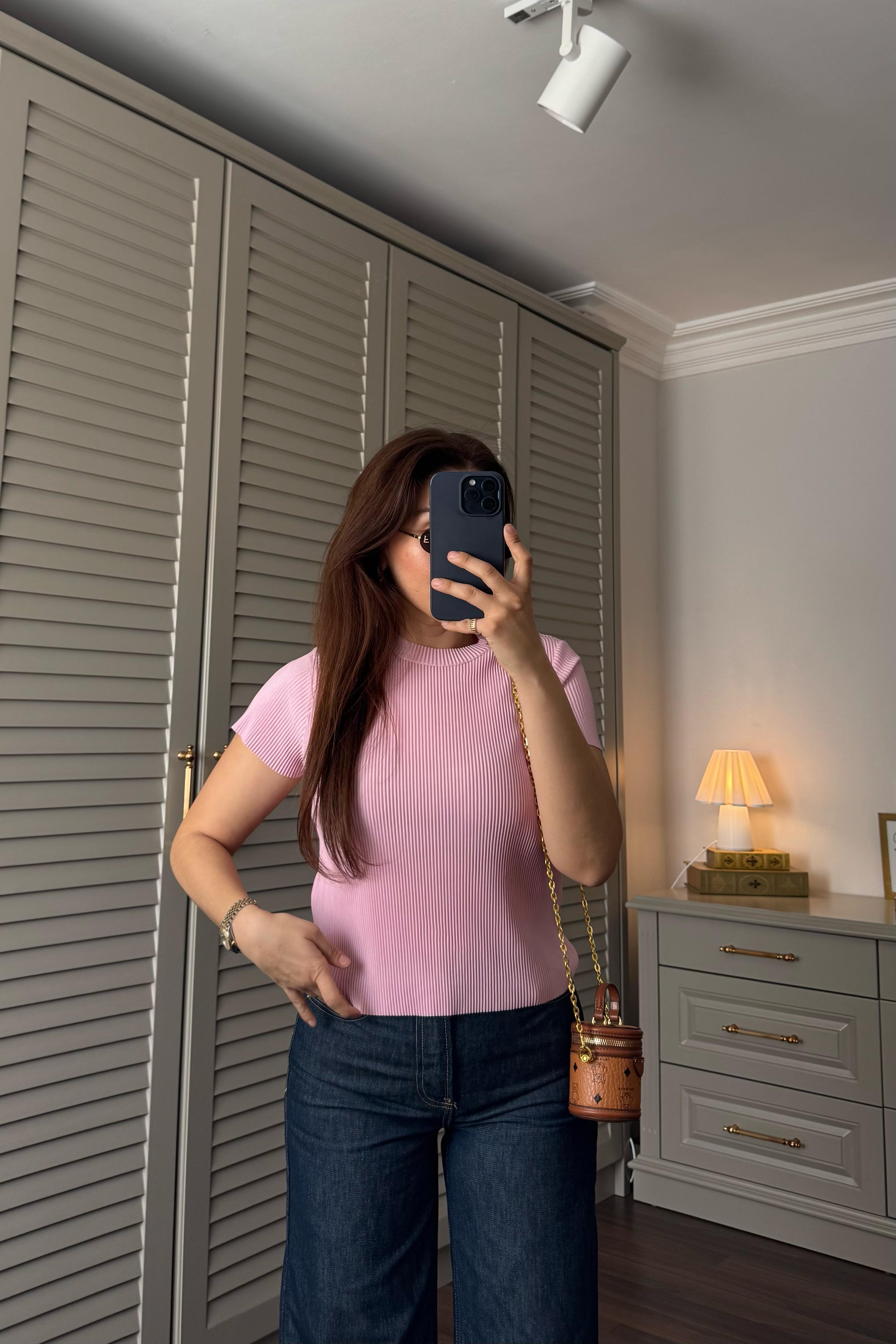 SIFIR YAKA PLİSELİ BLUZ/6231