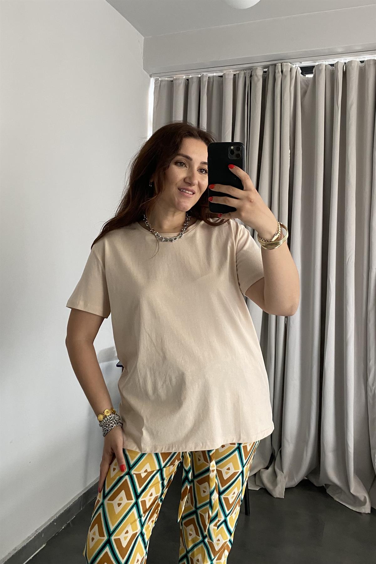 SIFIR YAKA YARIM KOL T-SHIRT/157