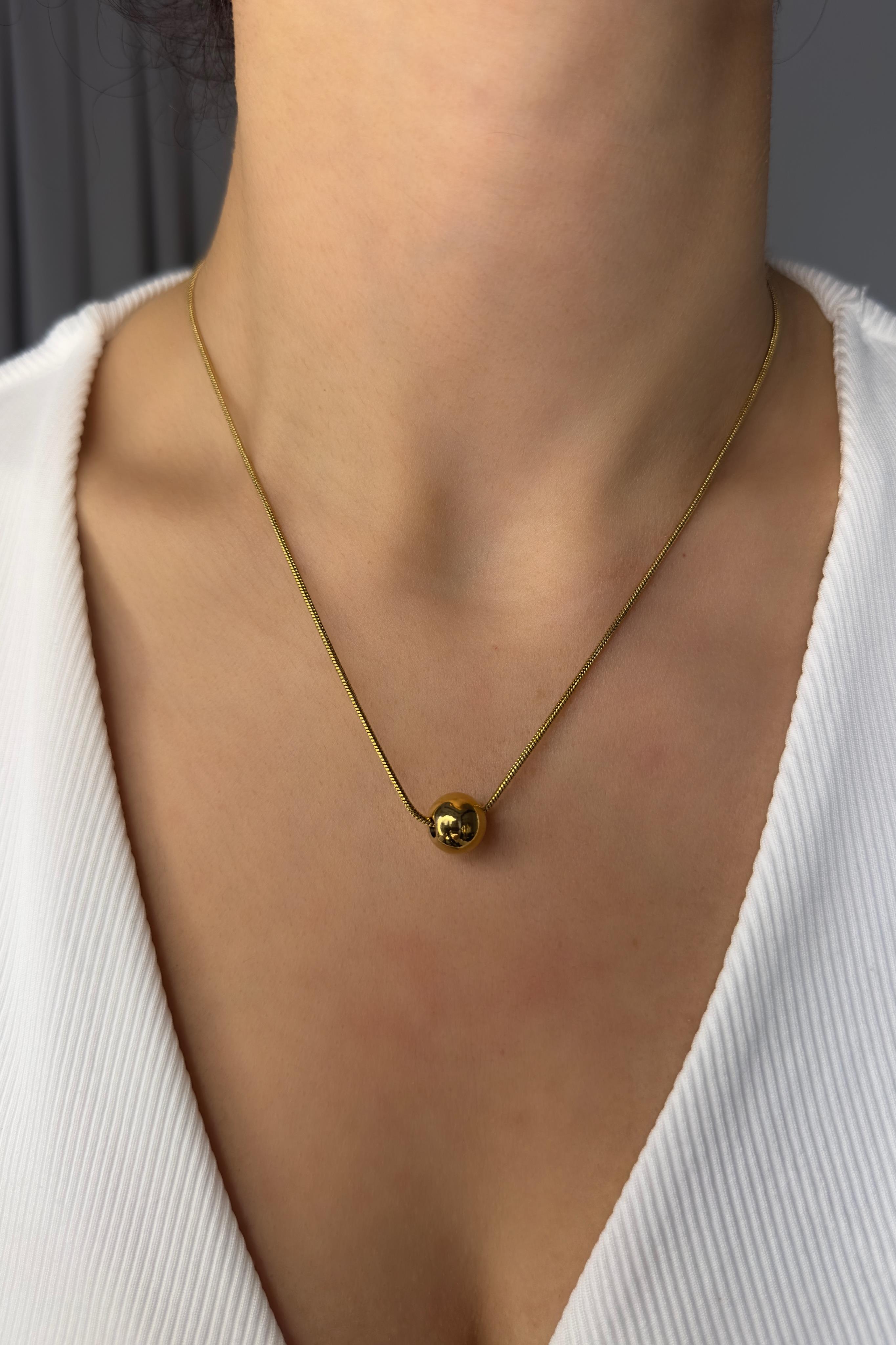 SİLİNDİR UÇLU YILAN ZİNCİR KOLYE