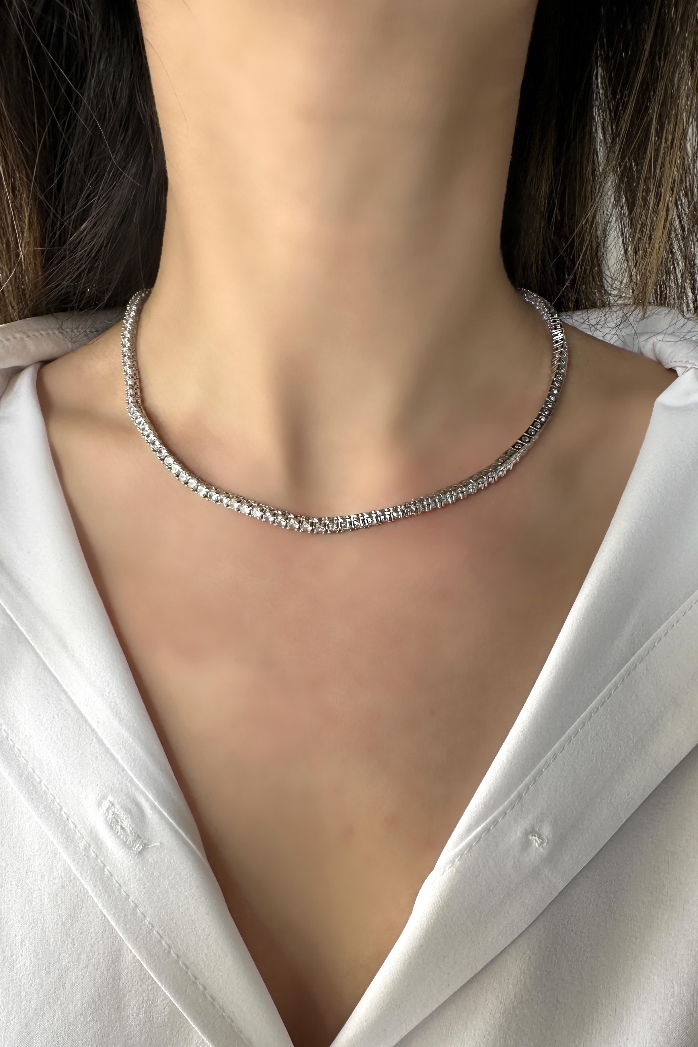 SU YOLU TAŞLI KOLYE 3mm