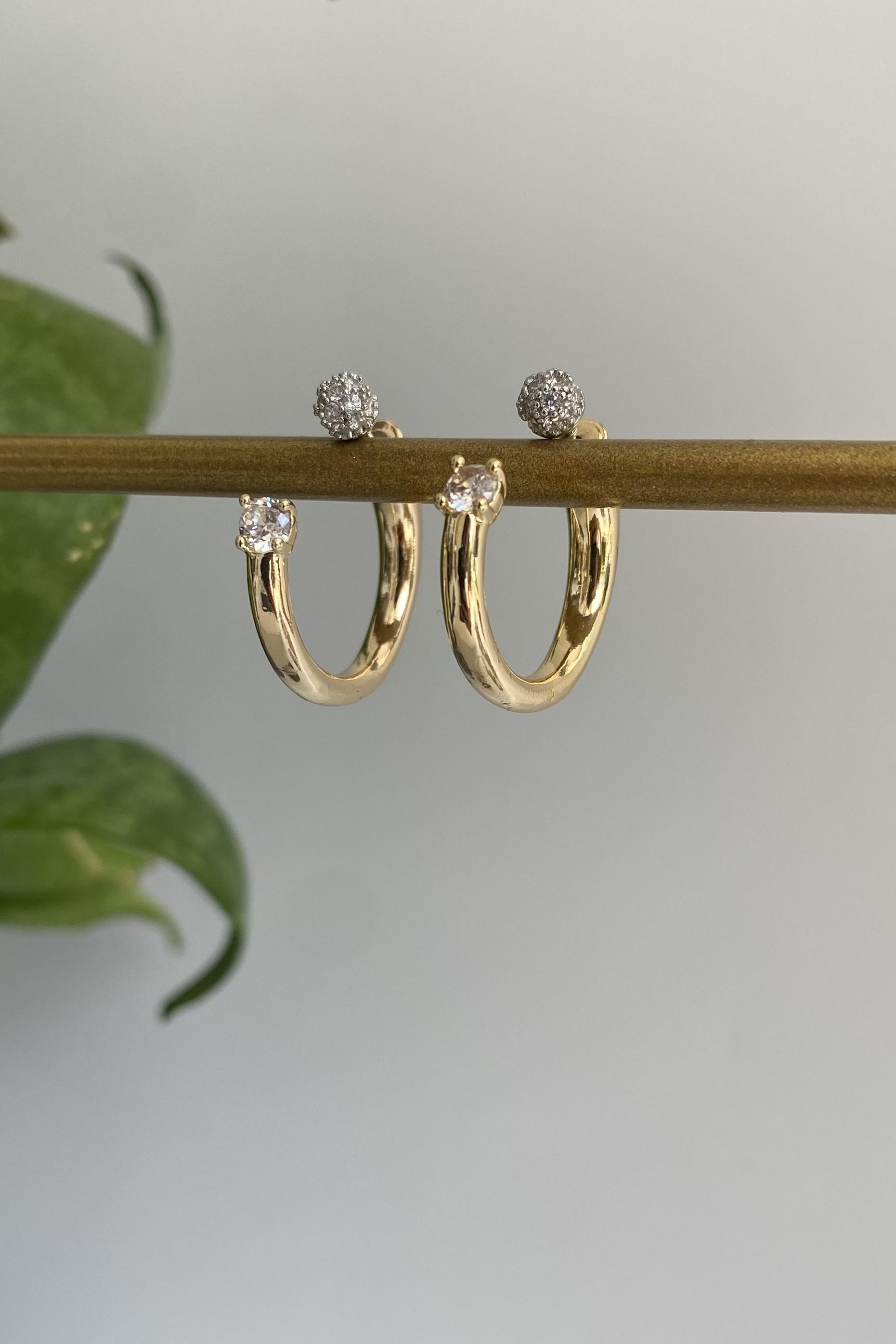 TAŞ ÇİVİLİ HALKA KÜPE