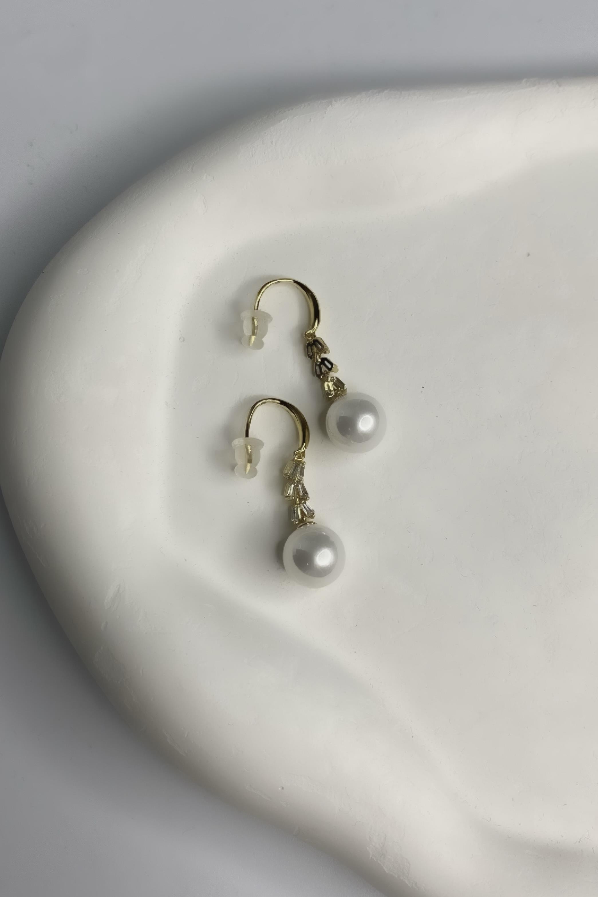 TAŞLI İNCİ UÇ KÜPE