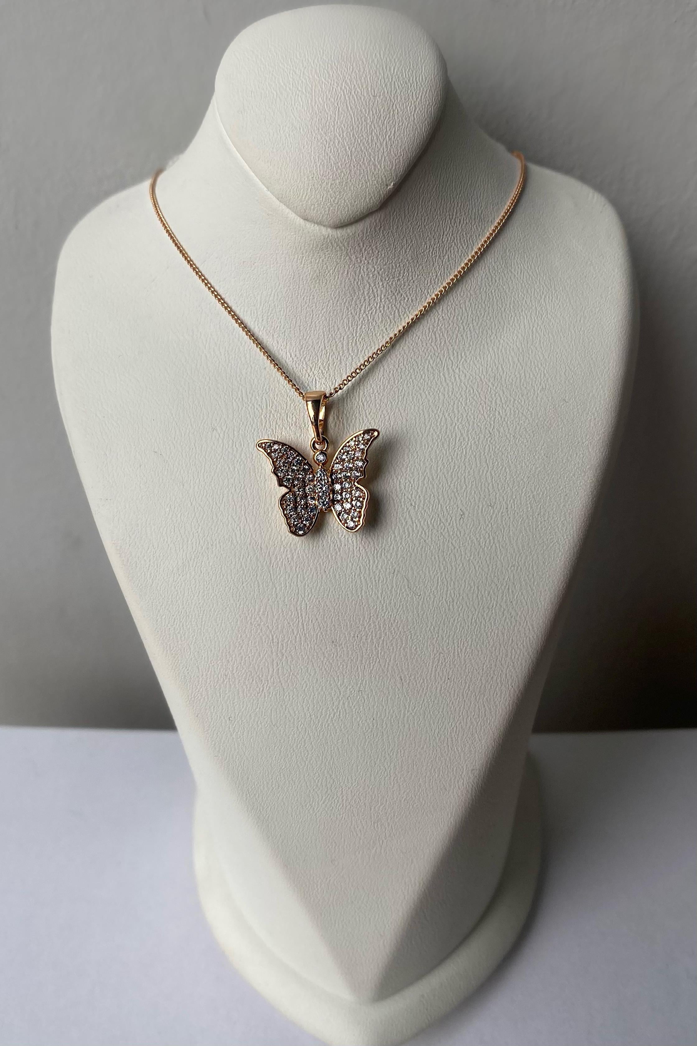 TAŞLI KELEBEK KOLYE