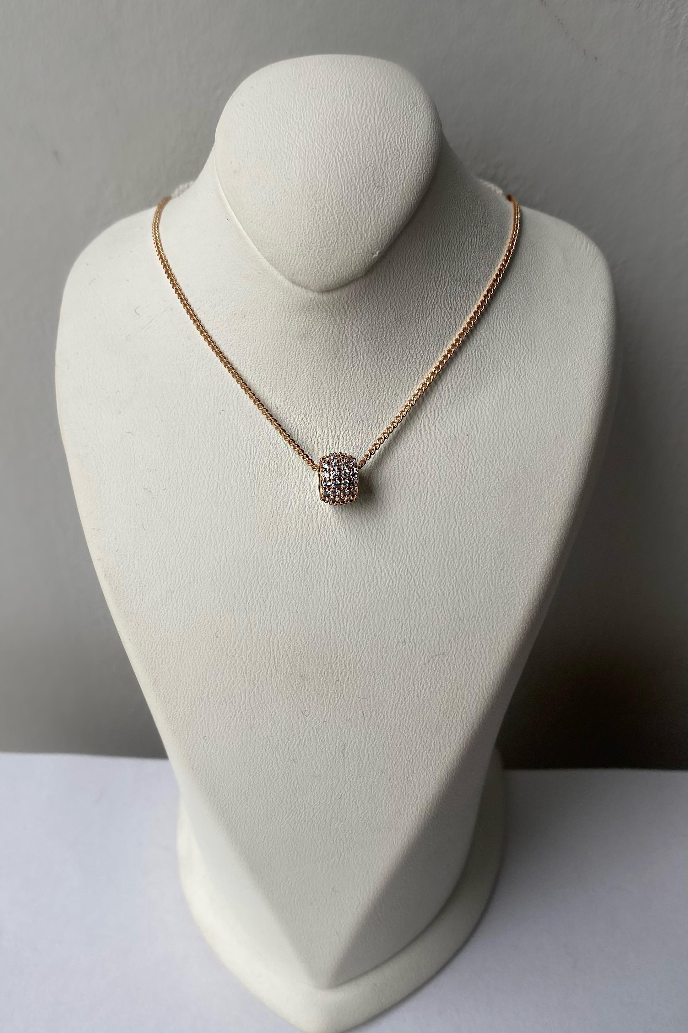 TAŞLI SİLİNDİR KOLYE