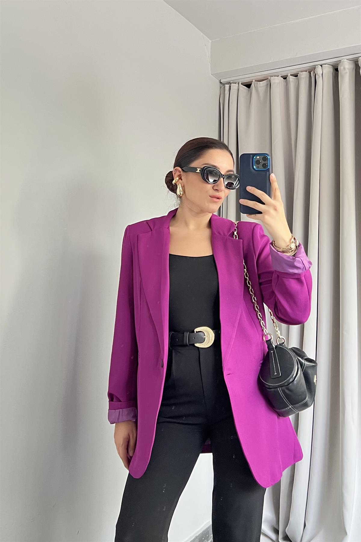 TEK DÜĞMELİ BLAZER CEKET/50065