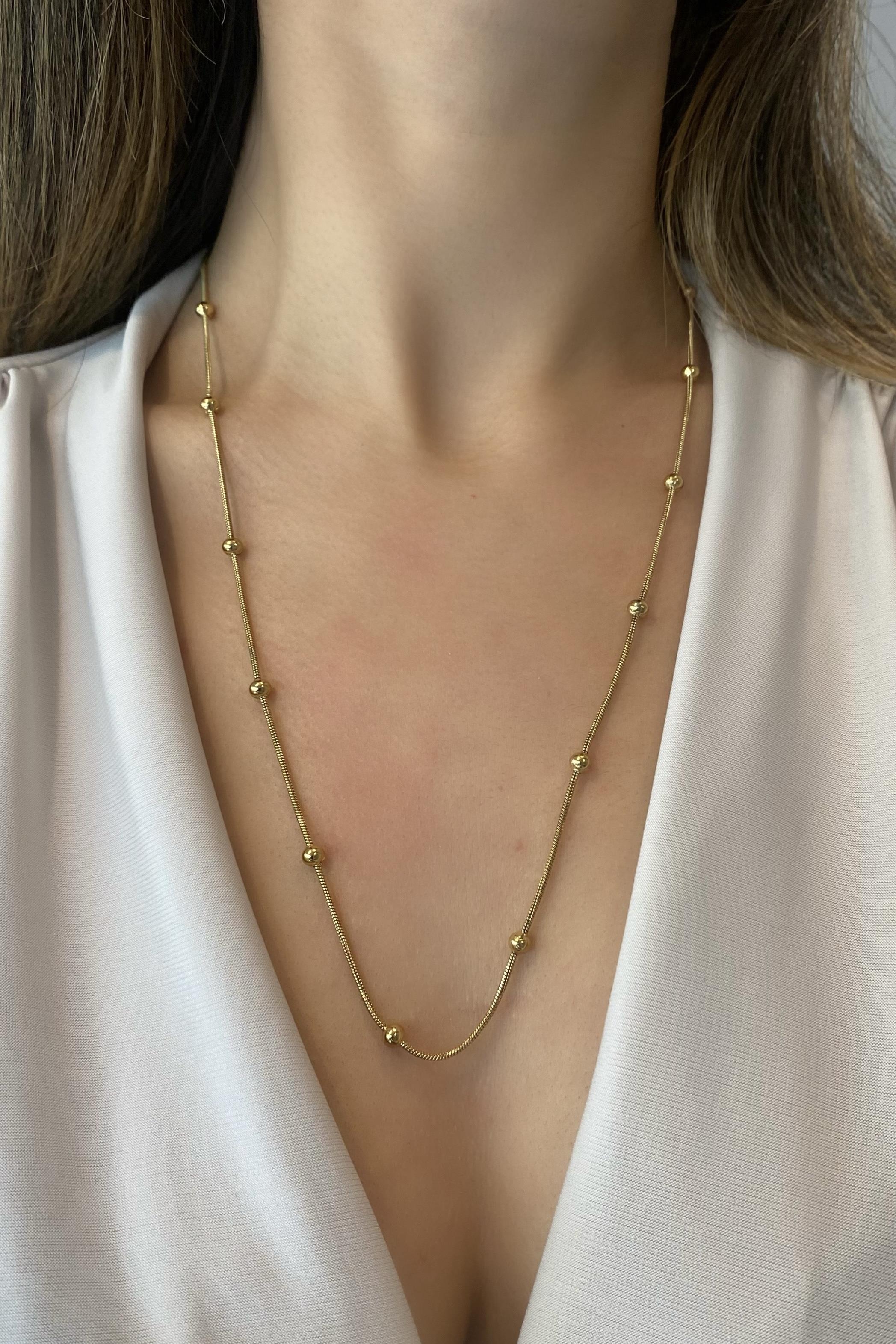 TOPLU YILAN ZİNCİR KOLYE 65cm