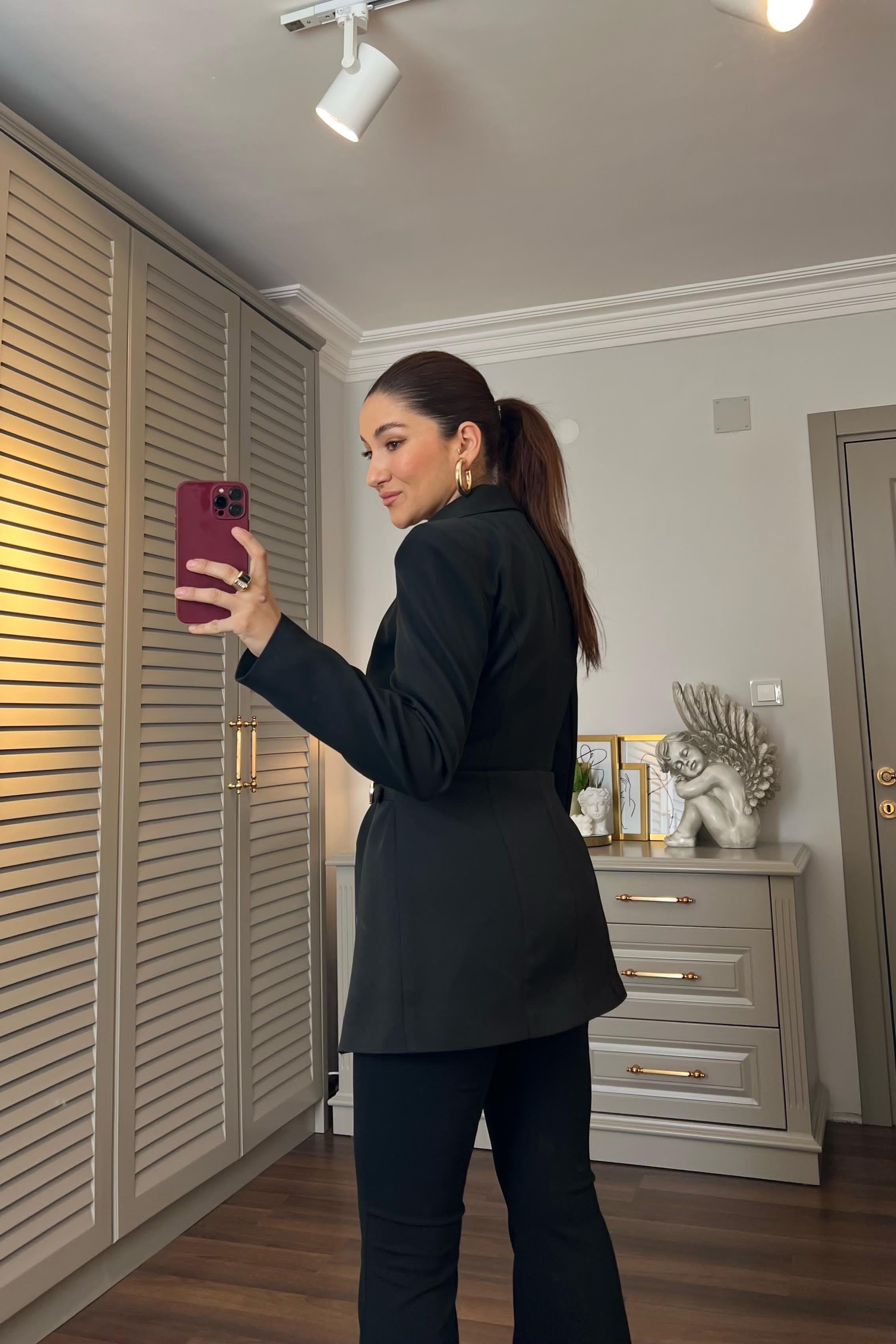 ÜÇ KEMERLİ BLAZER CEKER MD