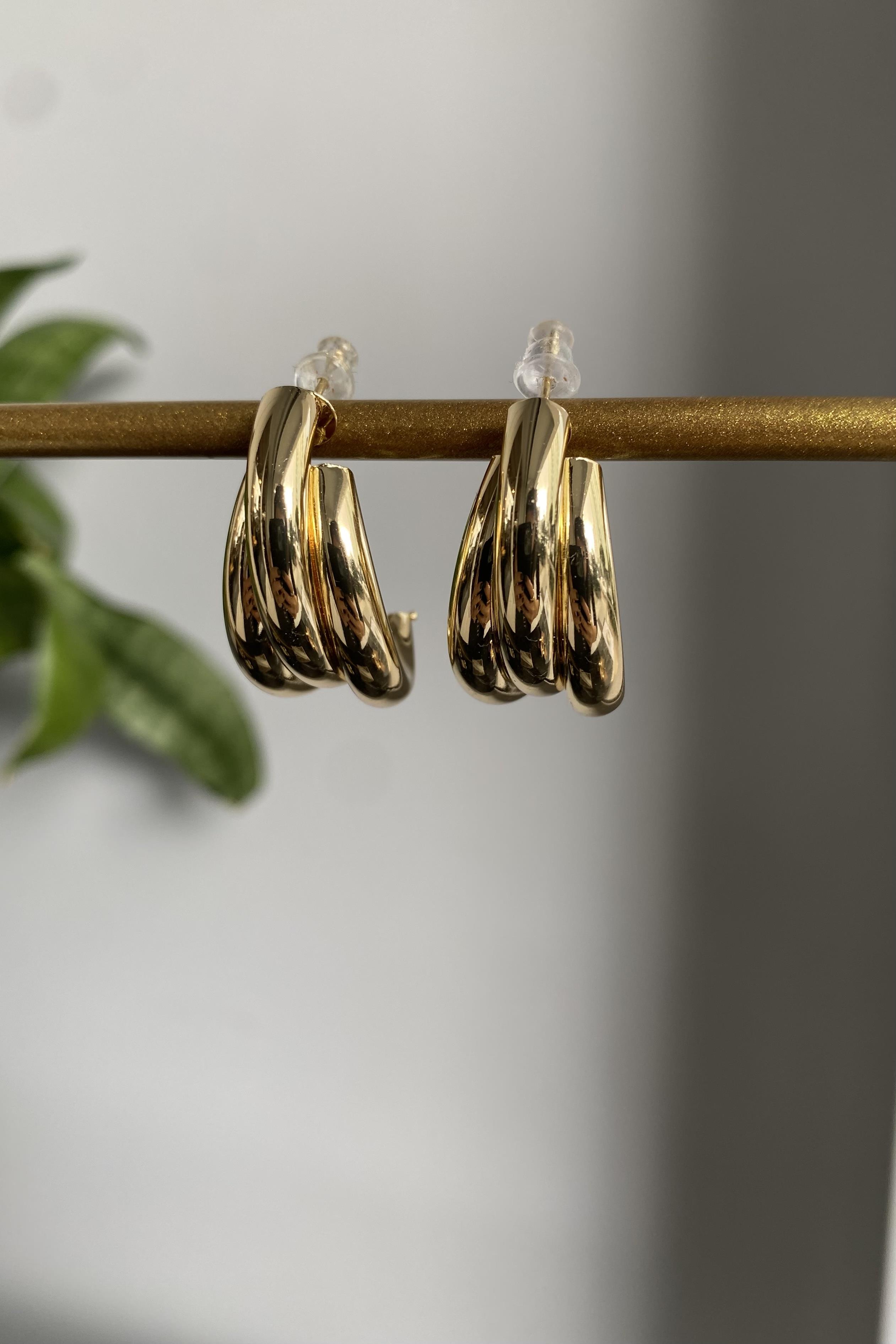 ÜÇLÜ ÇUBUK ÇİVİ KÜPE