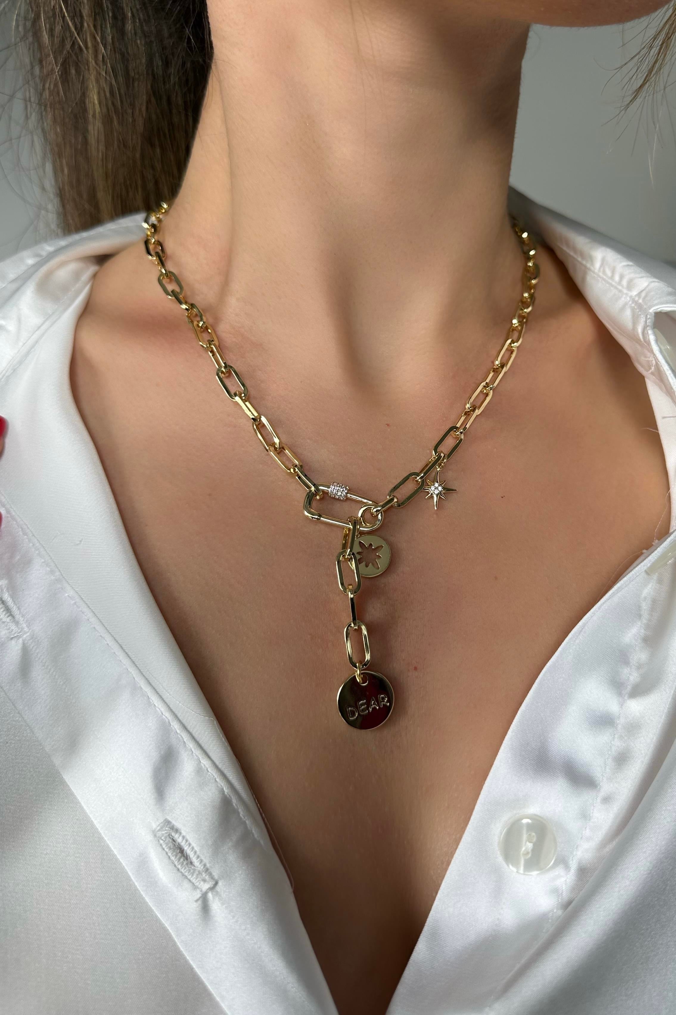 UCU YILDIZLI ATAÇ KOLYE