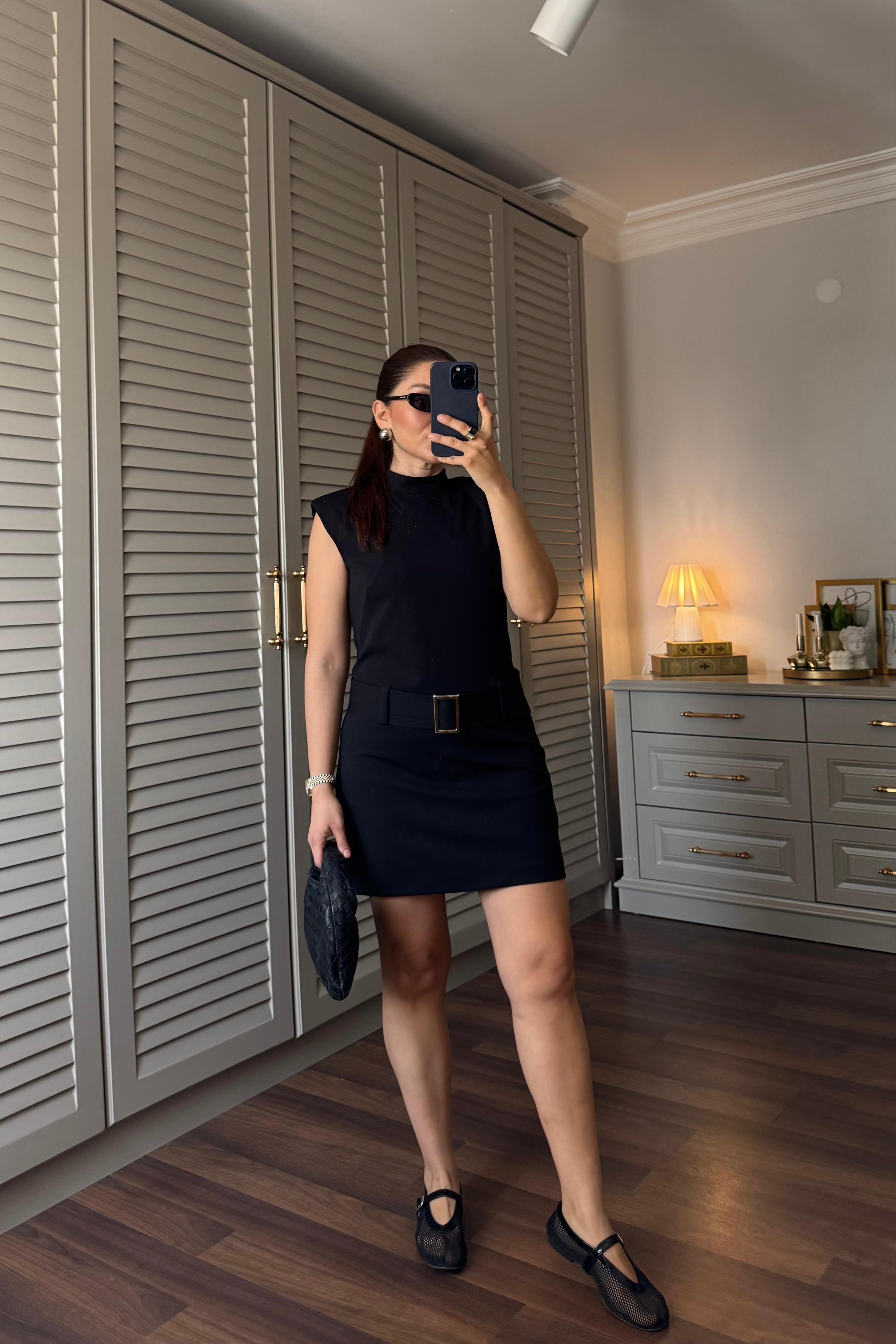 VATKALI KALIN KEMER MİNİ ELBİSE/1109