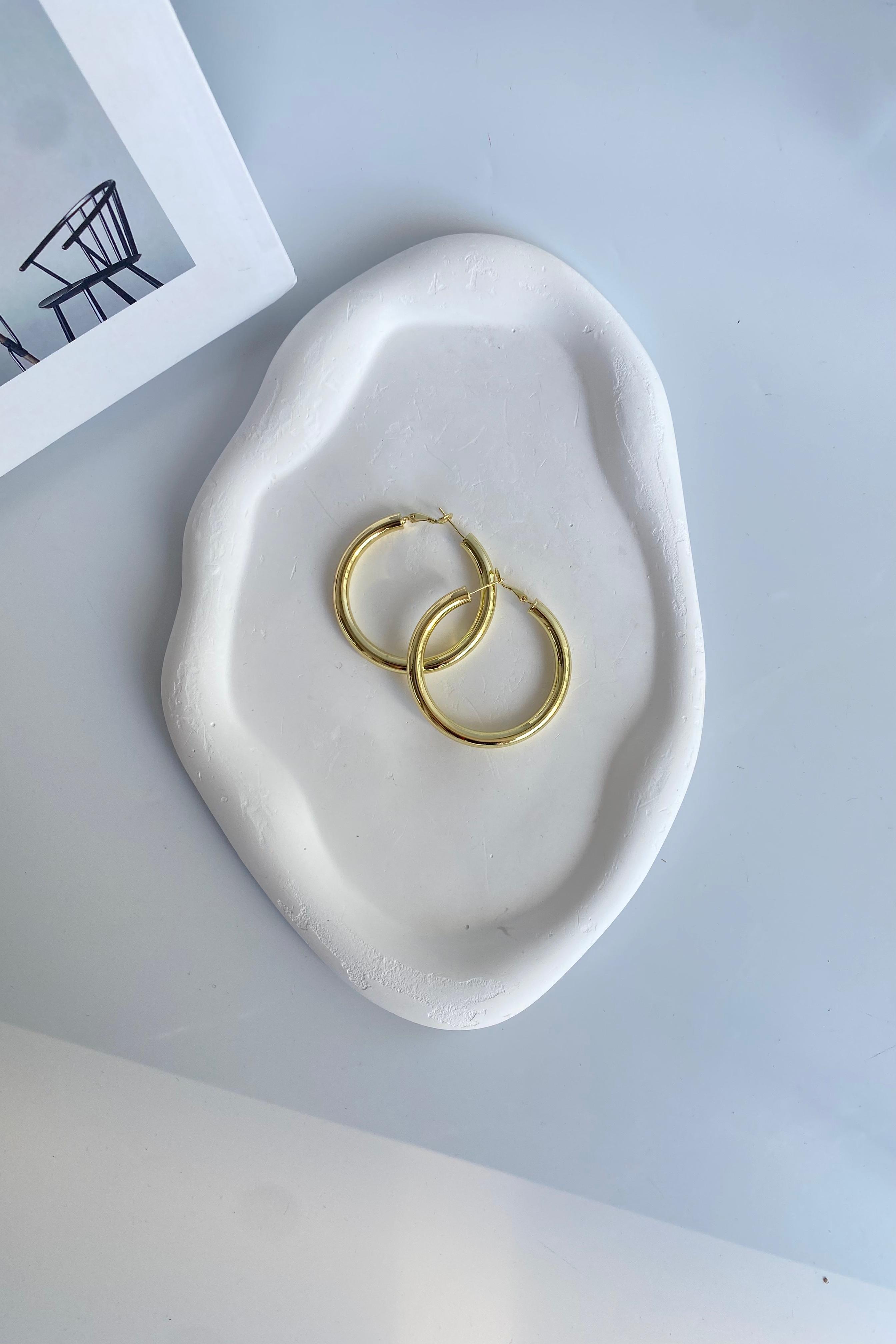 VİNTAGE BORU HALKA KÜPE 4.5CM