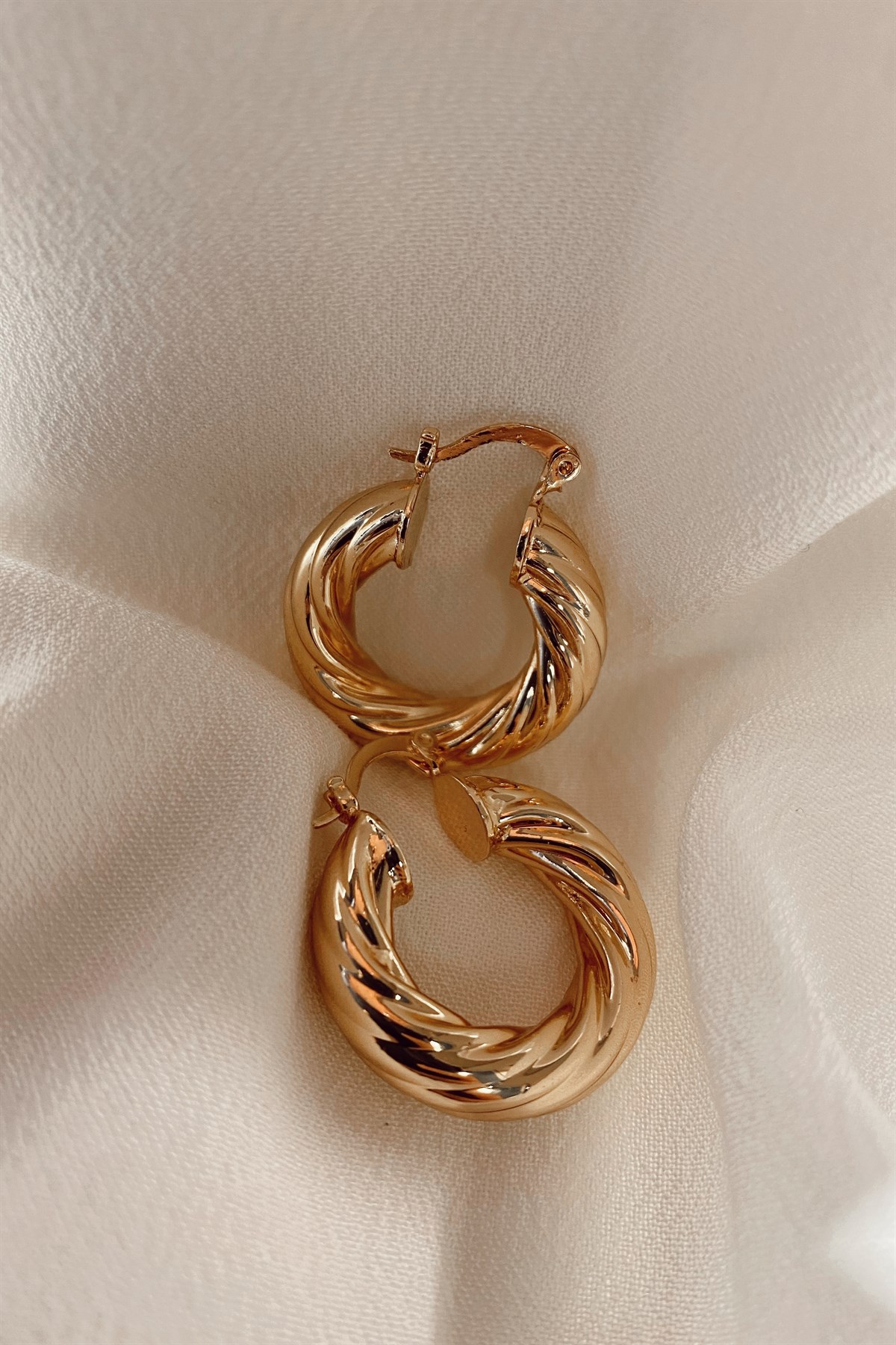 VINTAGE BURGU HALKA KÜPE 2,5cm