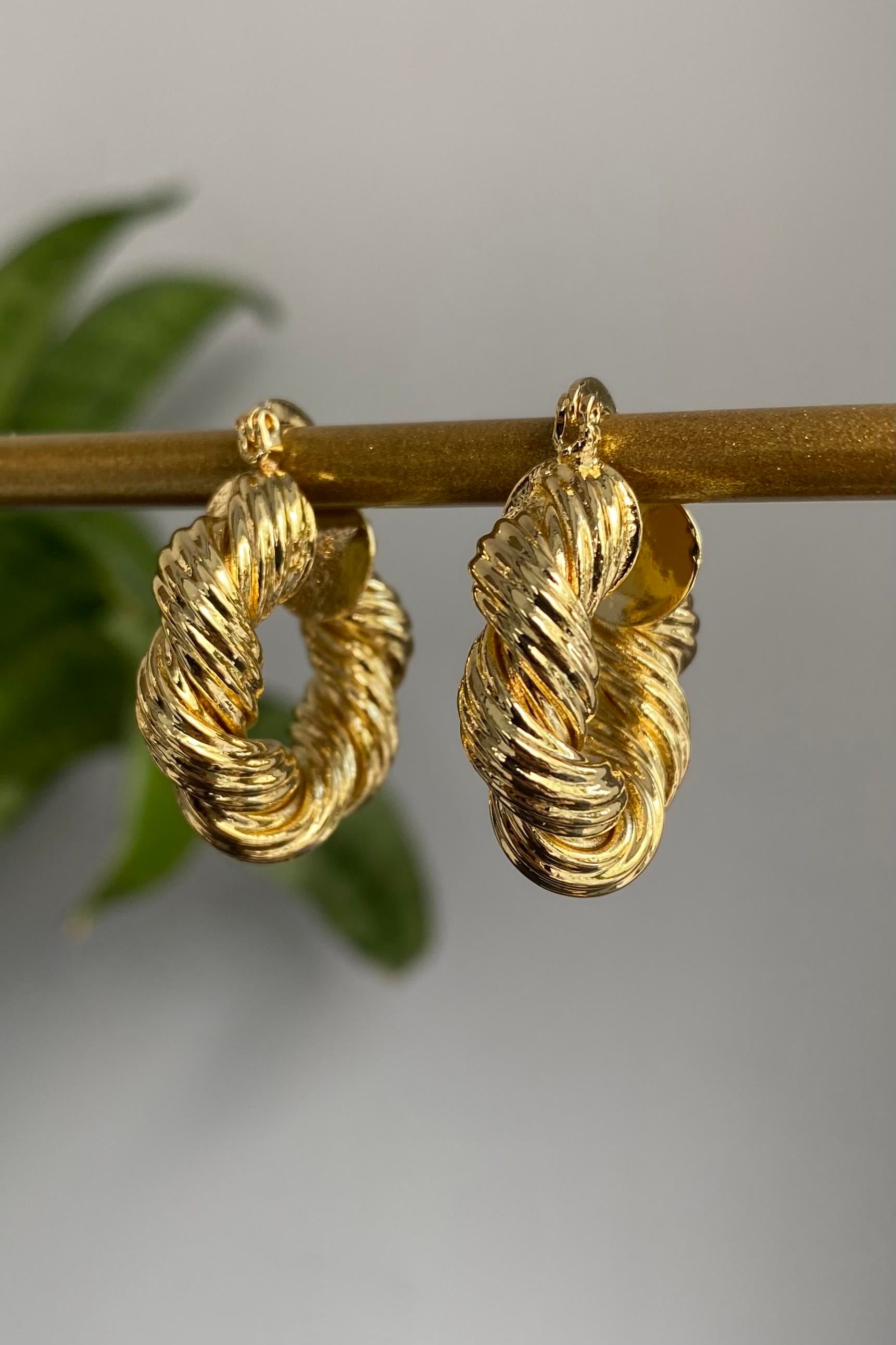 VİNTAGE BURGU HALKA KÜPE 3CM