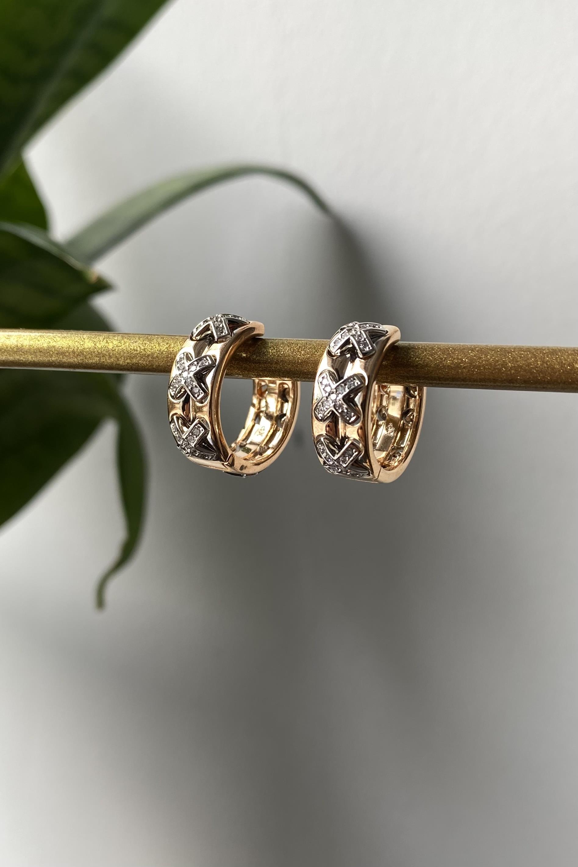 XOXO KALIN TAŞLI HALKA KÜPE 1,6cm