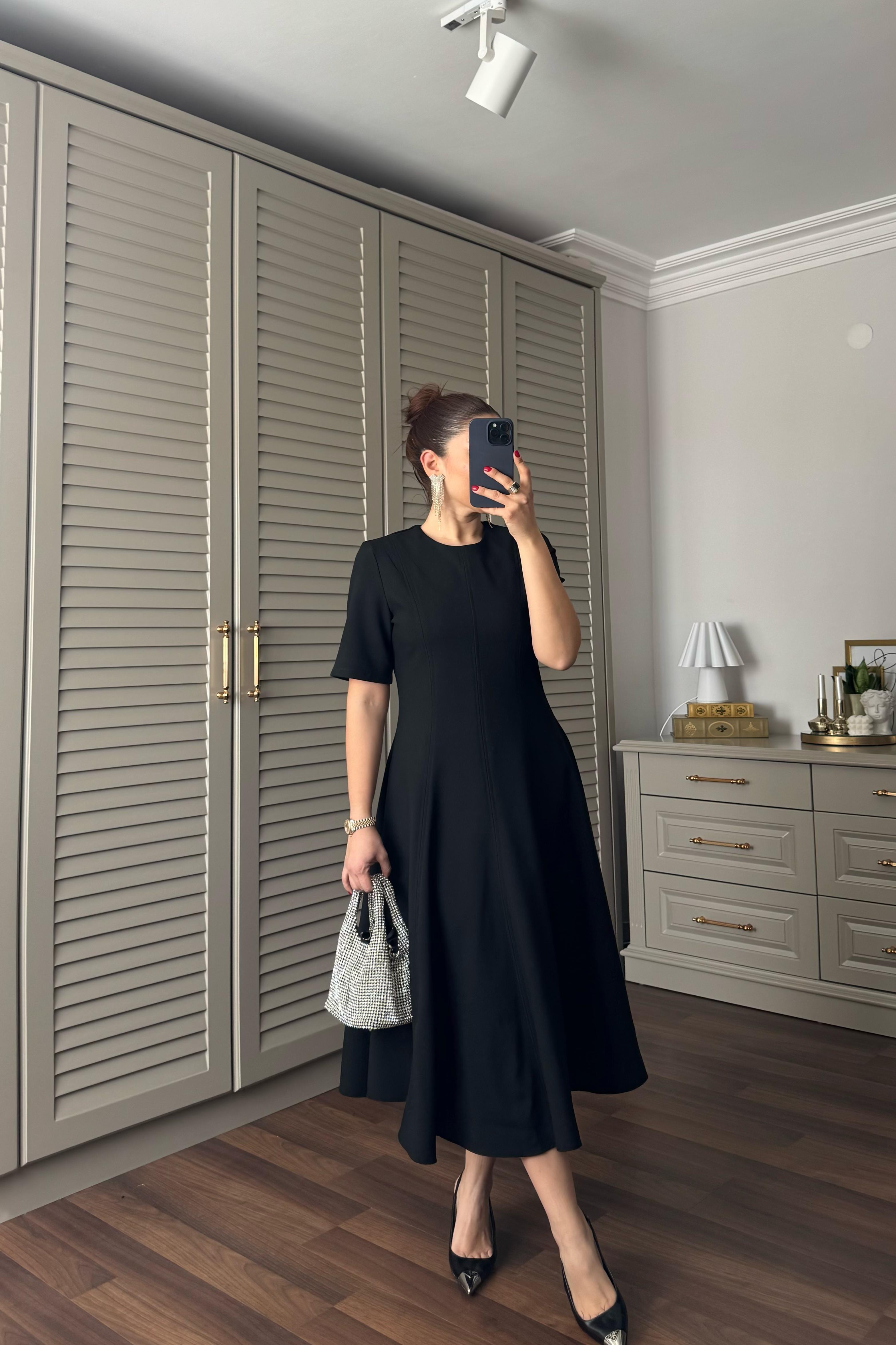 YARIM KOL ÇAN ELBİSE/0308