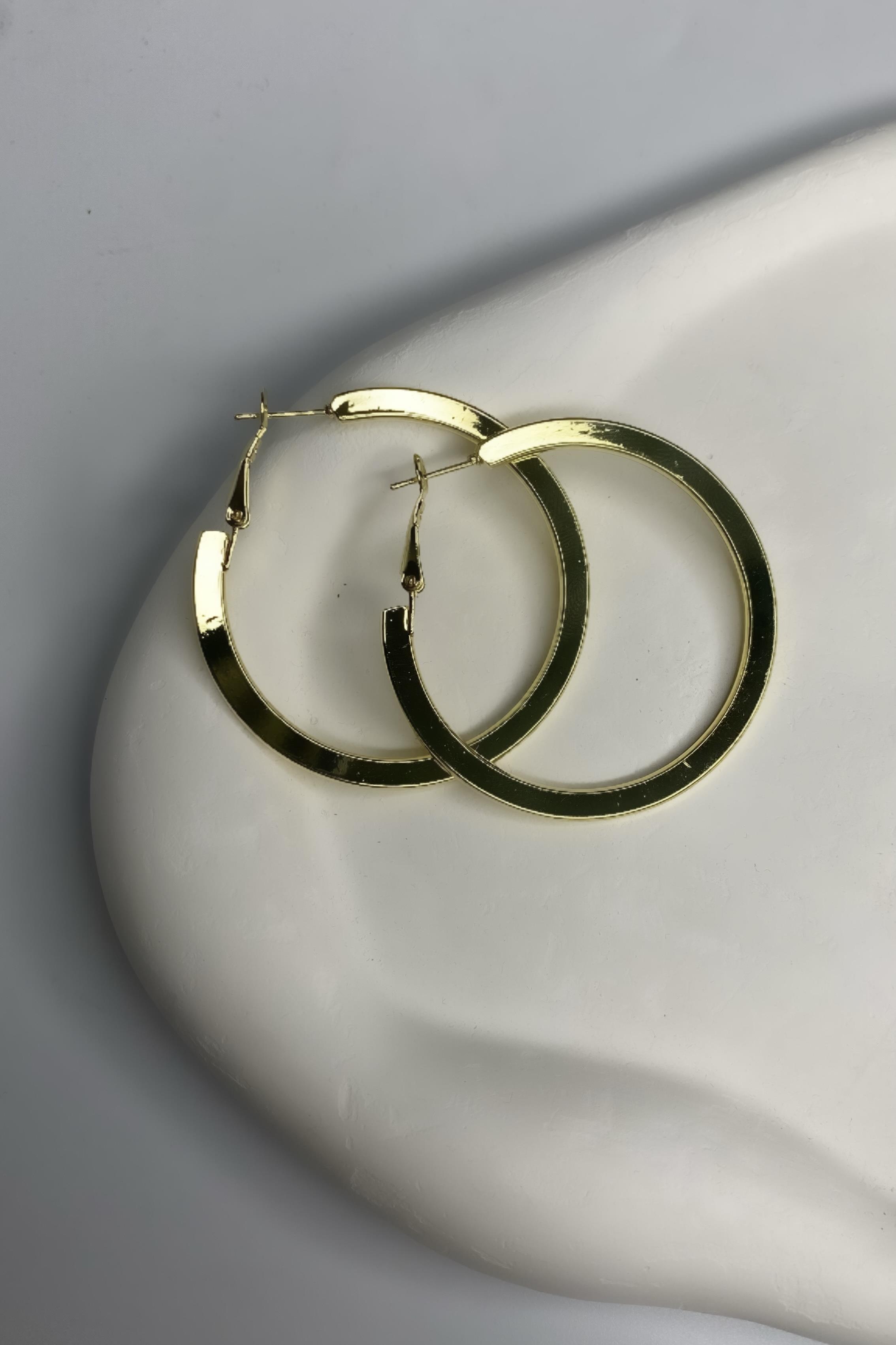 YASSI İNCE HALKA KÜPE